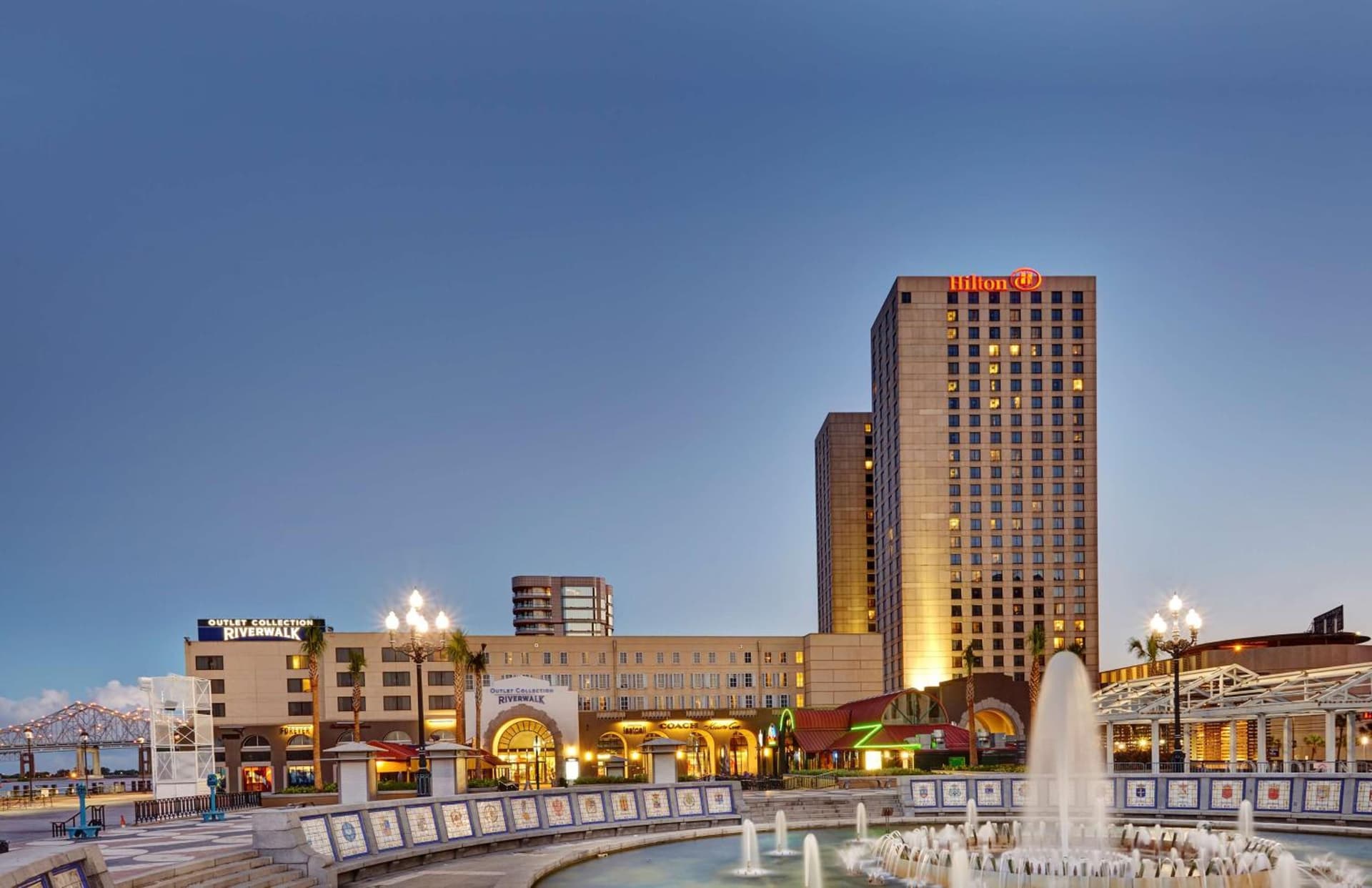 Hilton New Orleans Riverside property views in New Orleans, LA — gallery photo 3