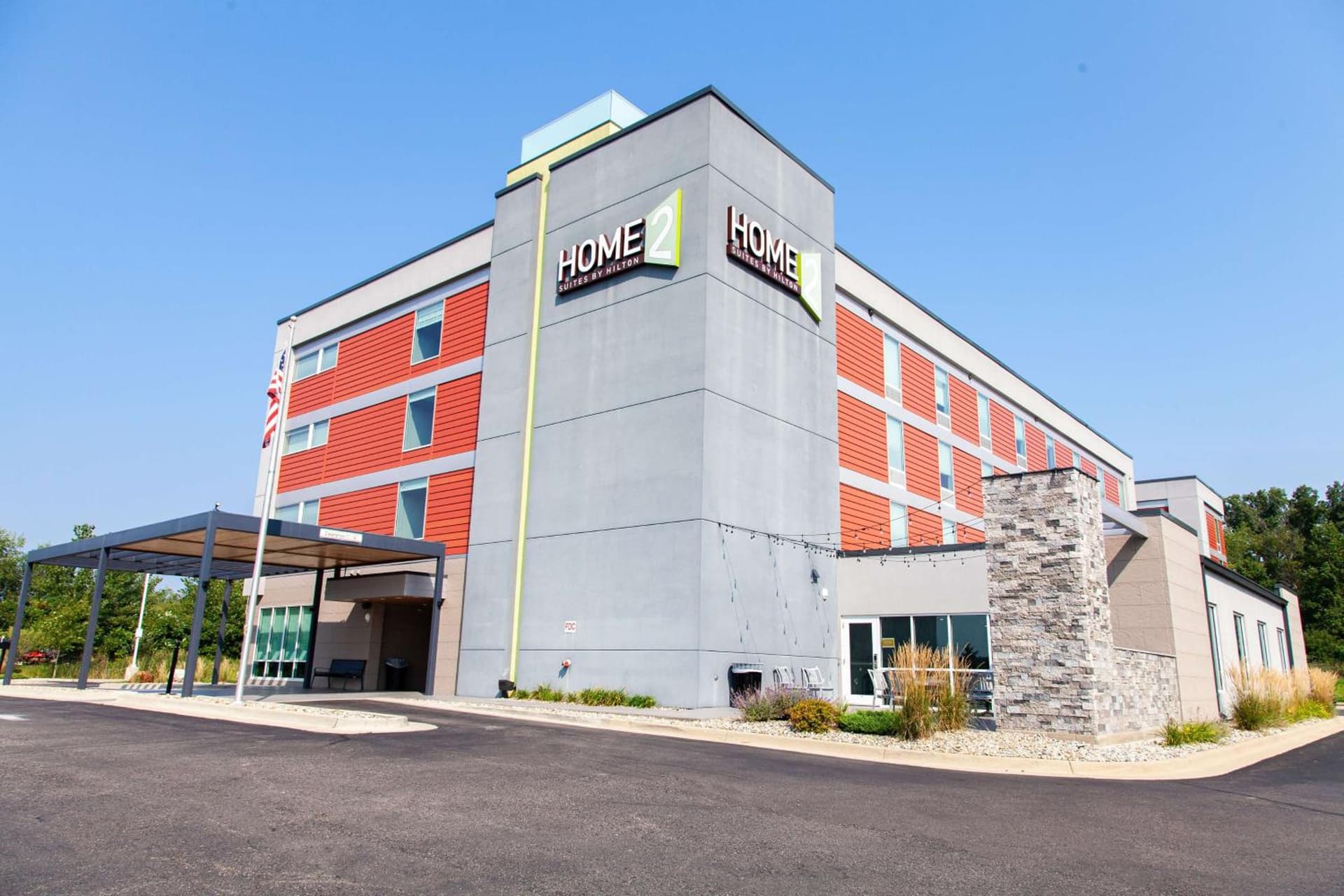 Home 2 Suites By Hilton Jackson featured exterior or lobby in Jackson, MI — similar hotel