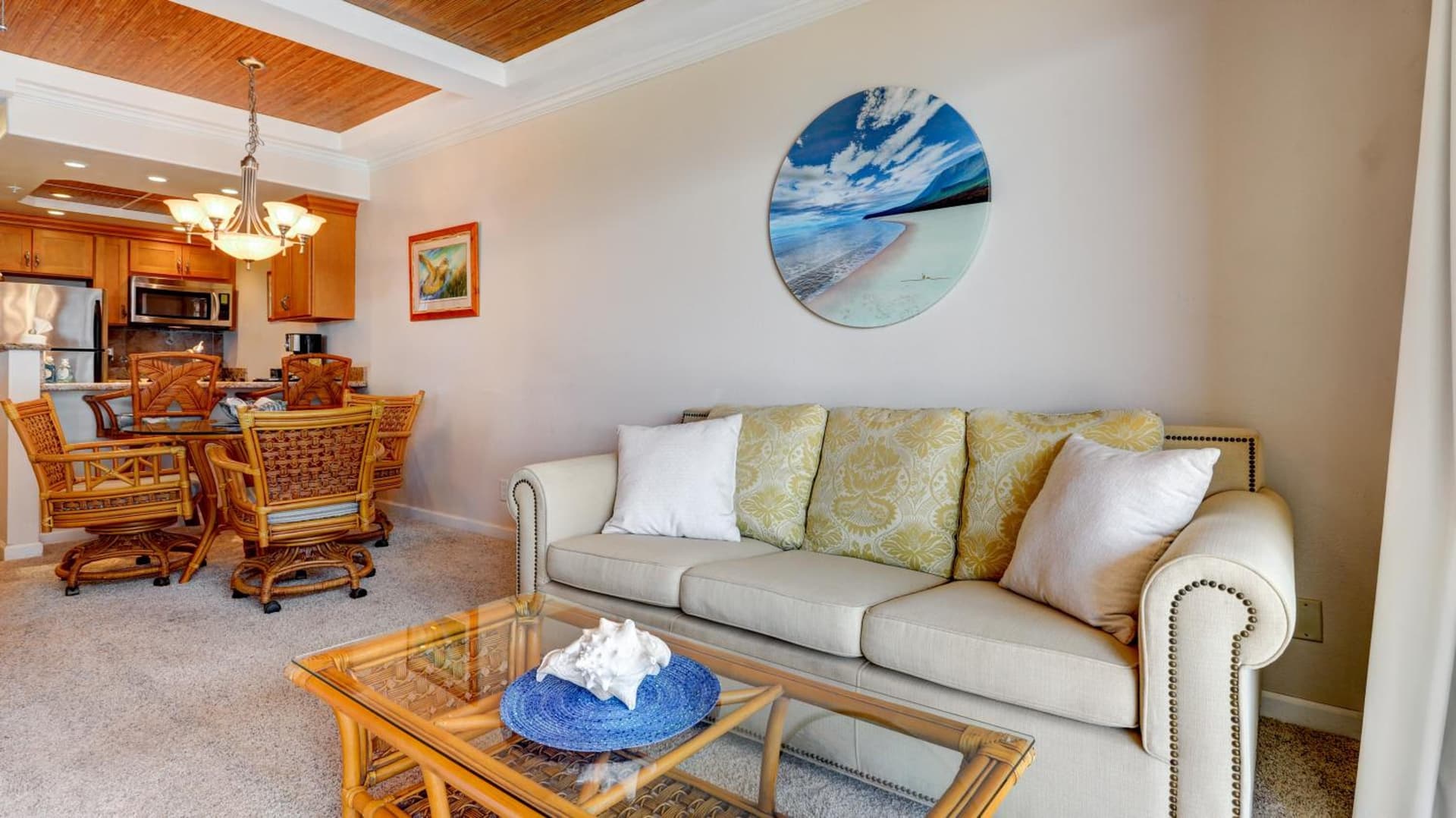 The Whaler Resort: Suite 515~Studio with Stunning Center Courtyard & Ocean Views interior in Lahaina, HI — gallery photo 2