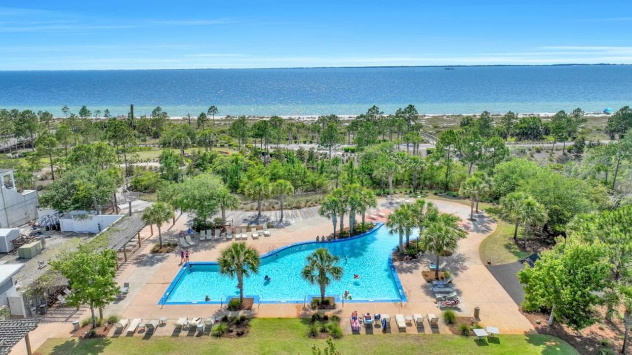 Home in Windmark Beach with golf cart, community pool and beach interior in Highland View — gallery photo 2