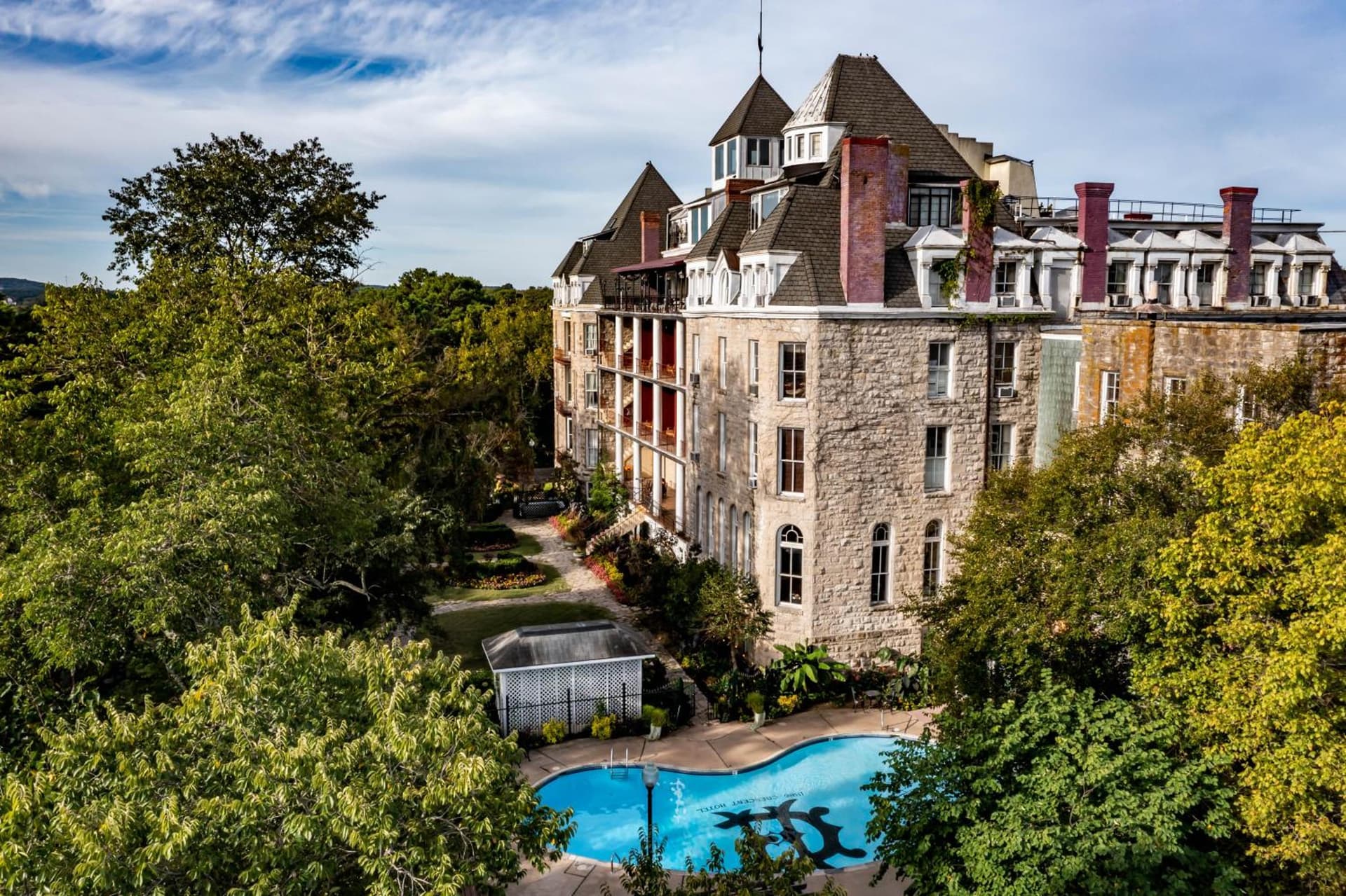 1886 Crescent Hotel and Spa featured exterior or lobby in Eureka Springs, AR — similar hotel