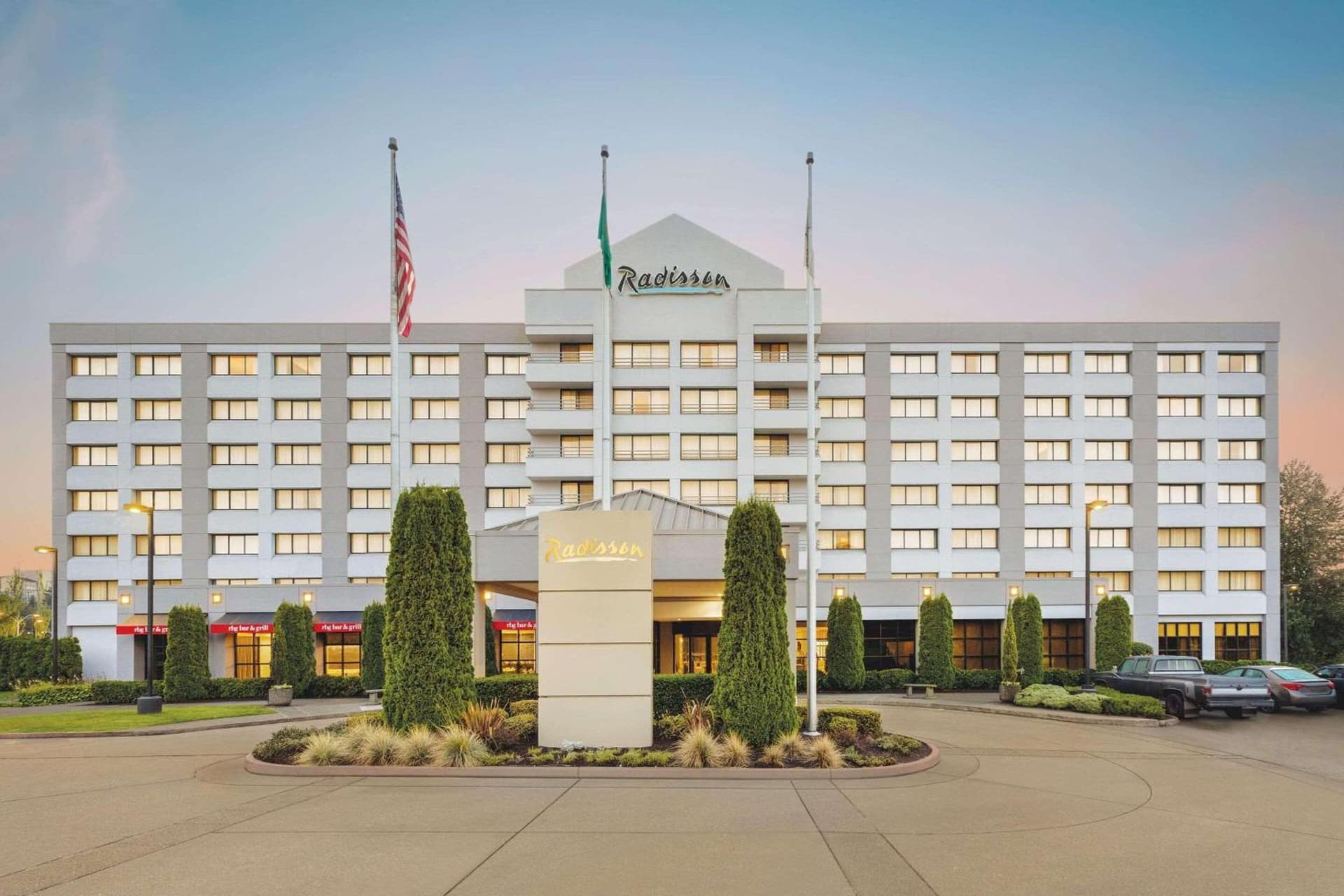 Radisson Hotel Seattle Airport featured exterior or lobby in SeaTac, WA — similar hotel