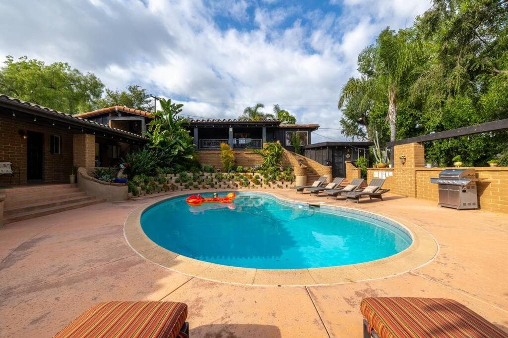 Tropical, Private, Heated pool, Petting zoo! gallery photo in Vista, CA — image 23
