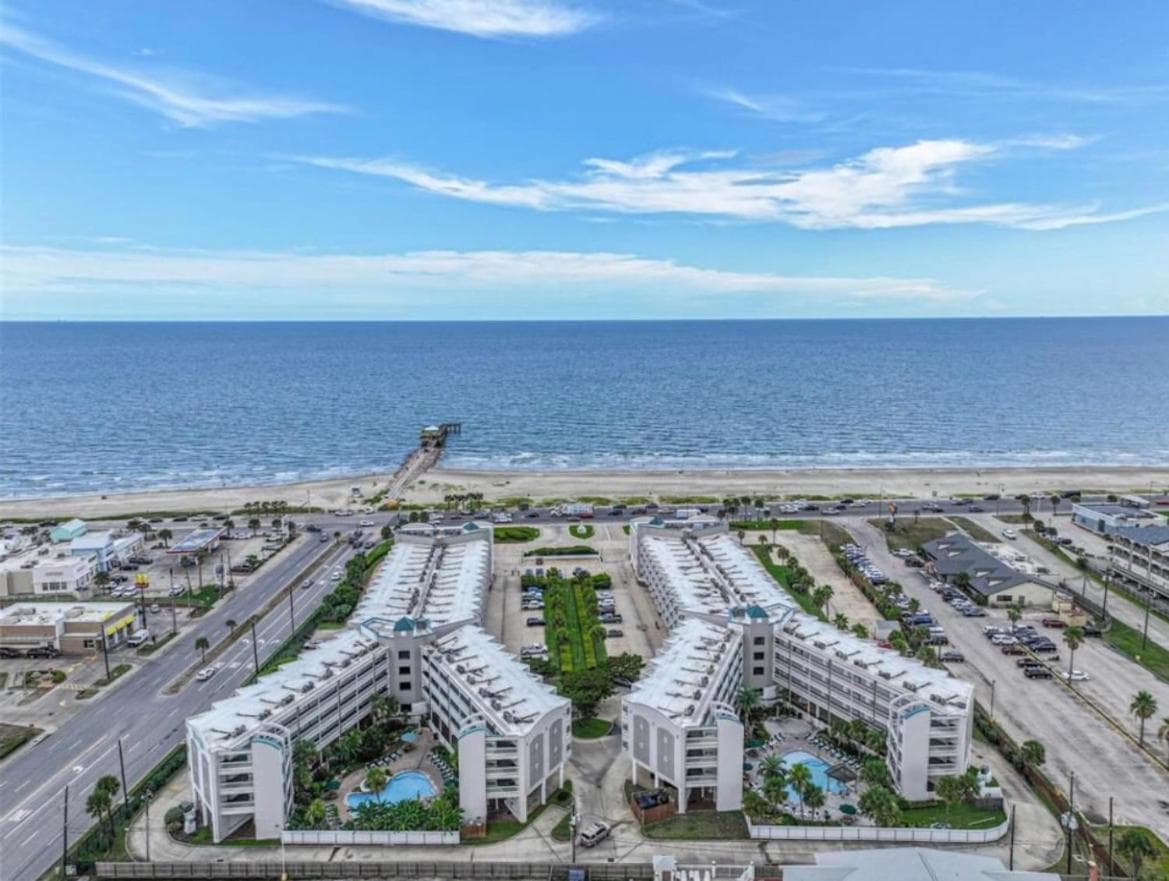 Beautiful newly renovated beachfront condo at Casa Del Mars featured exterior or lobby in Galveston, TX — similar hotel