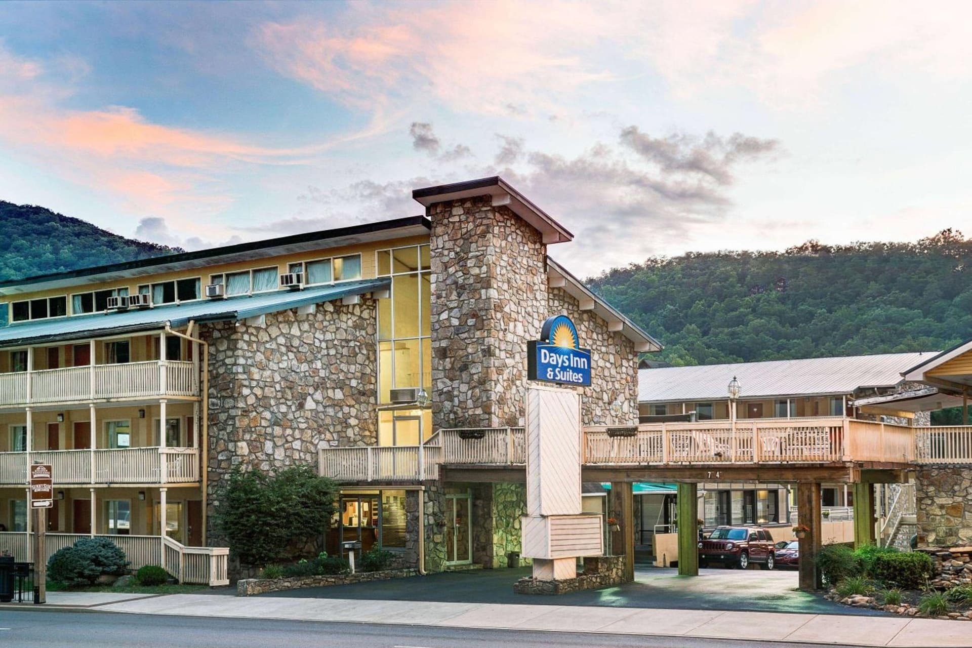 Days Inn & Suites by Wyndham Downtown Gatlinburg Parkway featured exterior or lobby in Gatlinburg, TN — similar hotel