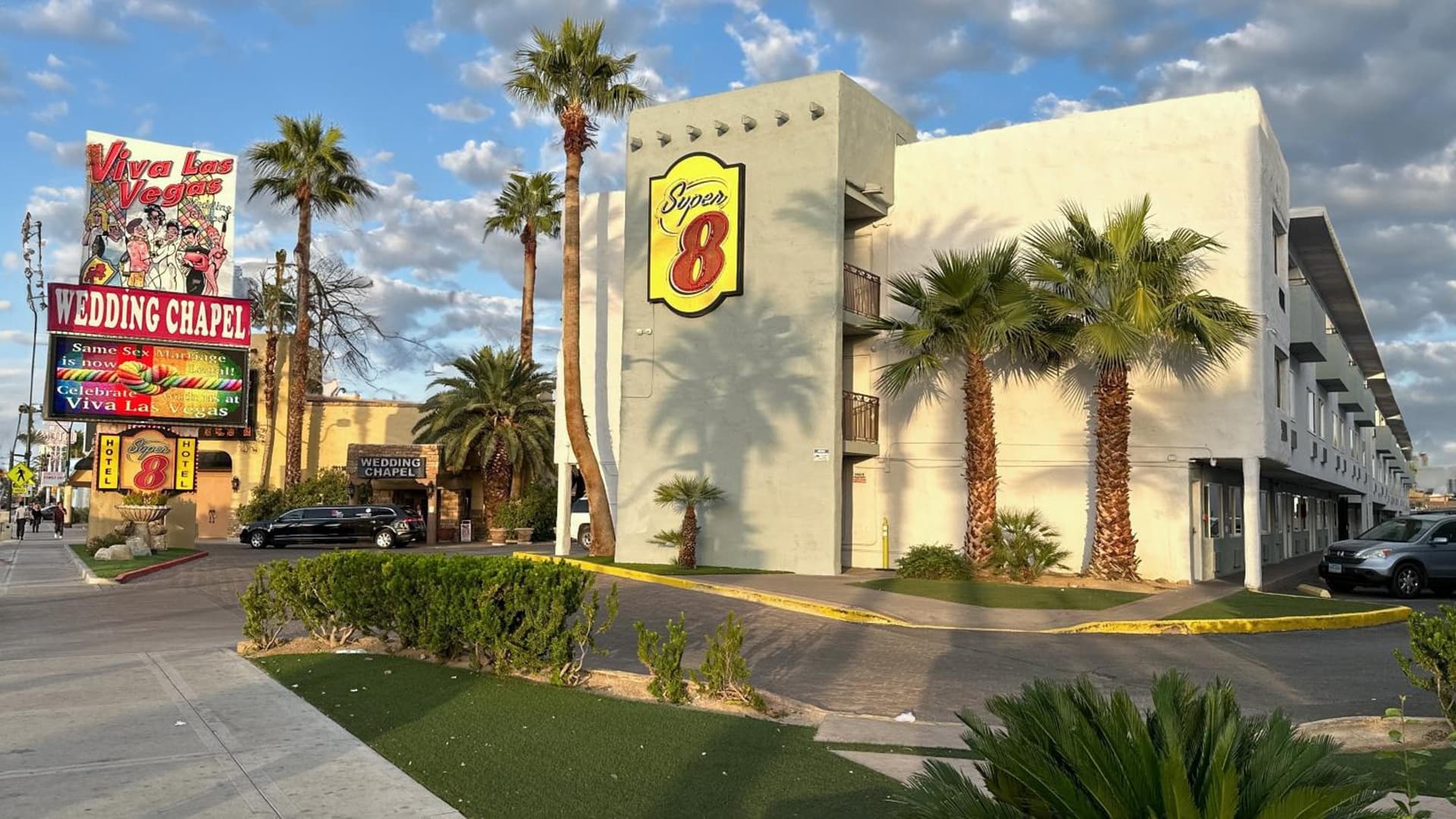 Super 8 by Wyndham Las Vegas North Strip/Fremont St. Area featured exterior or lobby in Las Vegas, NV — similar hotel