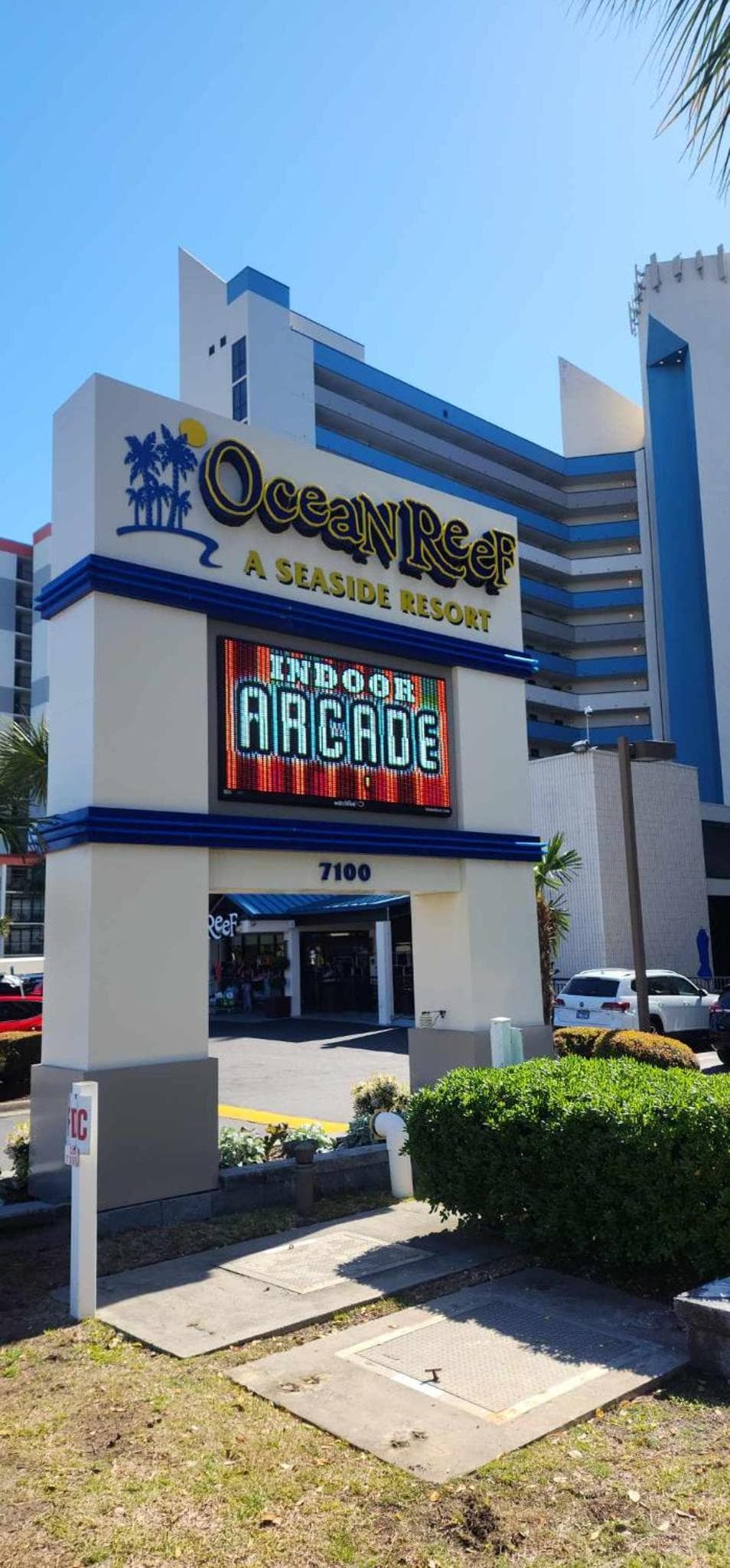 Newly Renovated Privately owned OF condo on 6th floor Ocean Reef w-heated pools, lazy river, hot tubs & restaurants featured exterior or lobby in Myrtle Beach, SC — similar hotel