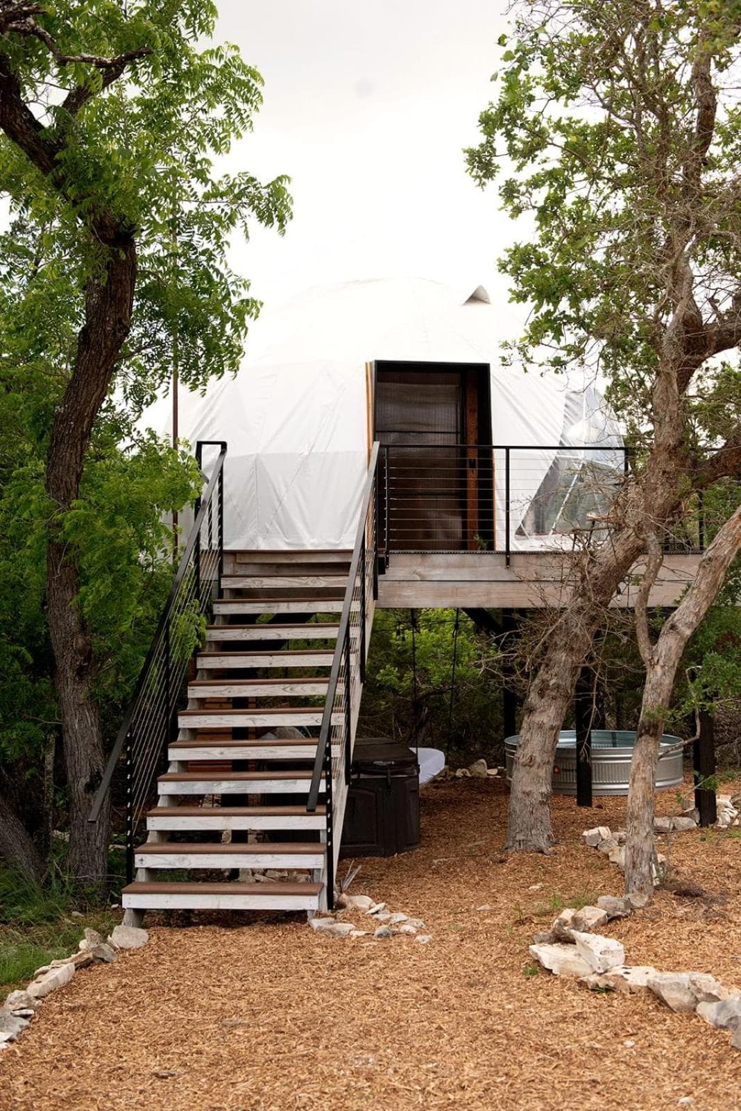 Treehouse Serenity Dome With Private Hot Tub featured exterior or lobby in Luckenbach — similar hotel