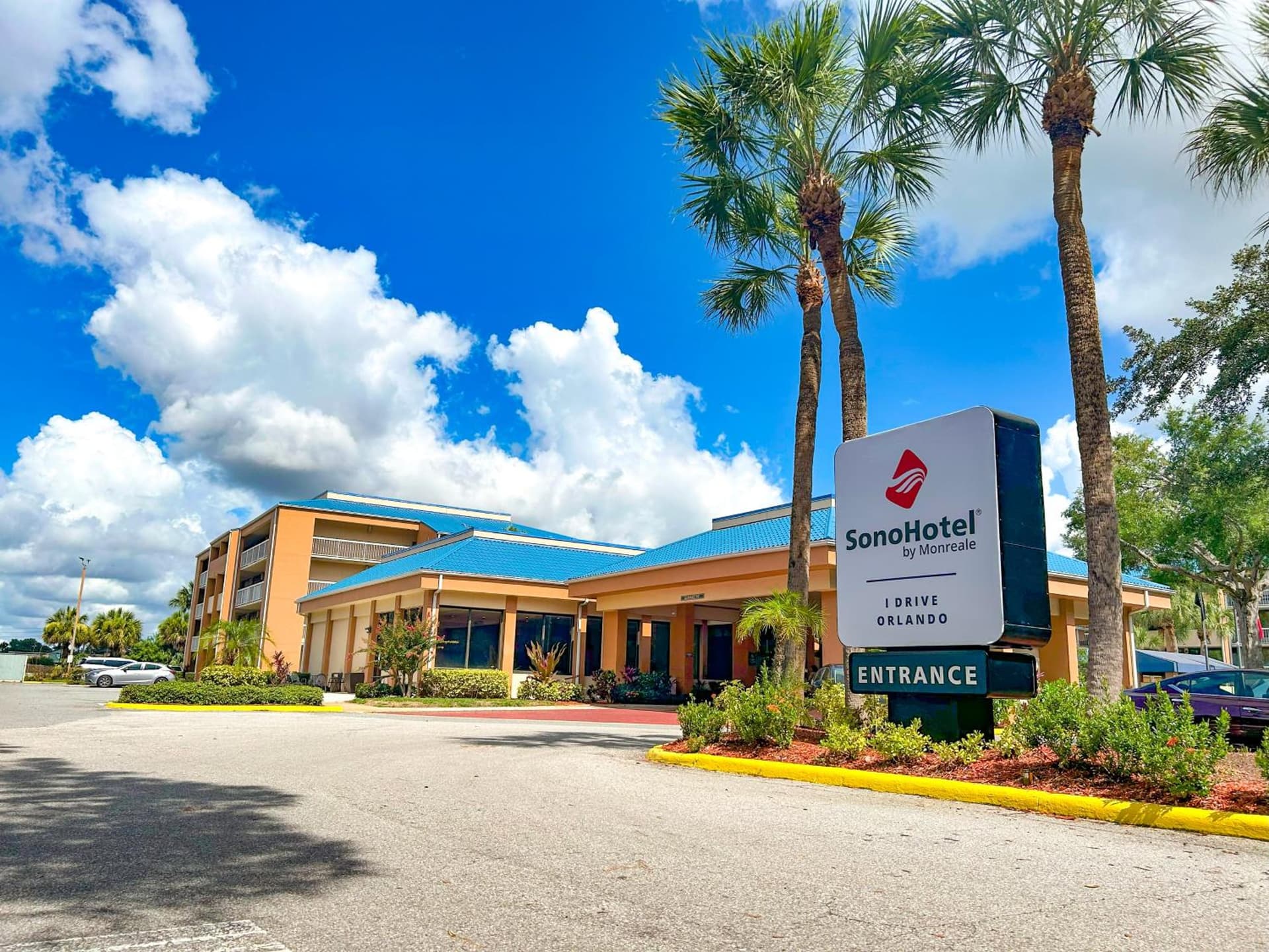 Hotel Monreale Express & Studios IDrive District exterior or lobby in Orlando, FL — main listing photo