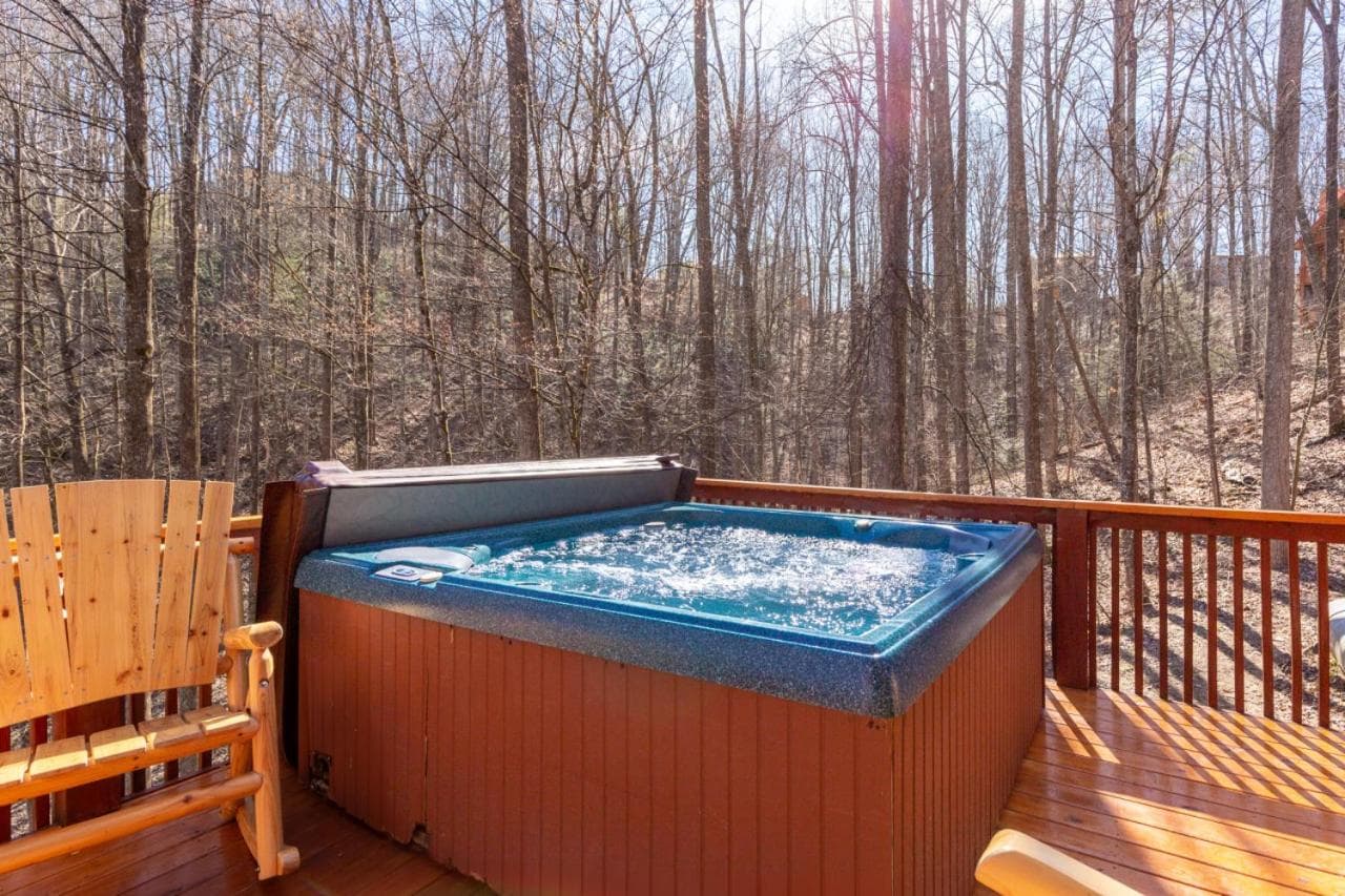 Luxury Mountain Lodge Hot Tub Theater Sauna Games interior in Gatlinburg, TN — gallery photo 2