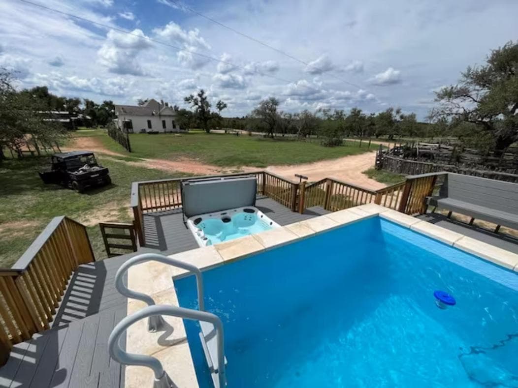 Birds Nest, hot tub, pool, views, Willow Sky Ranch property views in Willow City — gallery photo 3