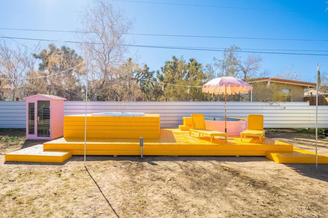 Pink Disco Sauna, Hot Tub, Selfie Room, Pool, property views in Yucca Valley, CA — gallery photo 3