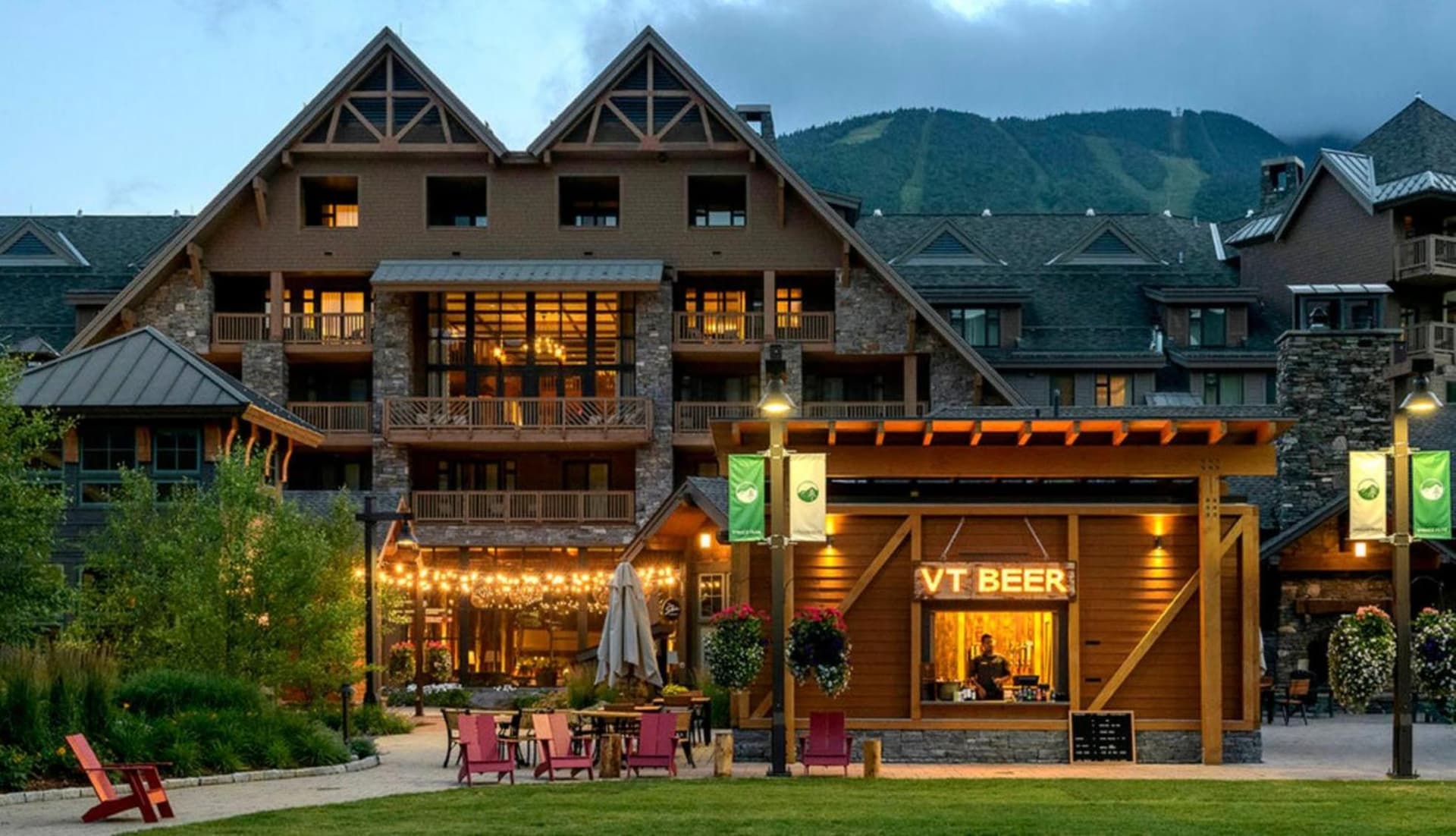 332 Lodge At Spruce Peak Ski In Ski In Ski Out King Studio By Stowe Mountain Rentals featured exterior or lobby in Stowe — similar hotel
