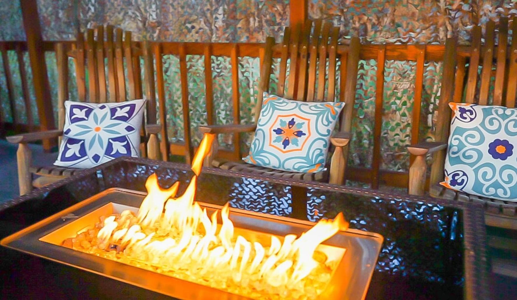 Pinetree Lodge: Hot Tub Fire Pit property views in Athol, ID — gallery photo 3