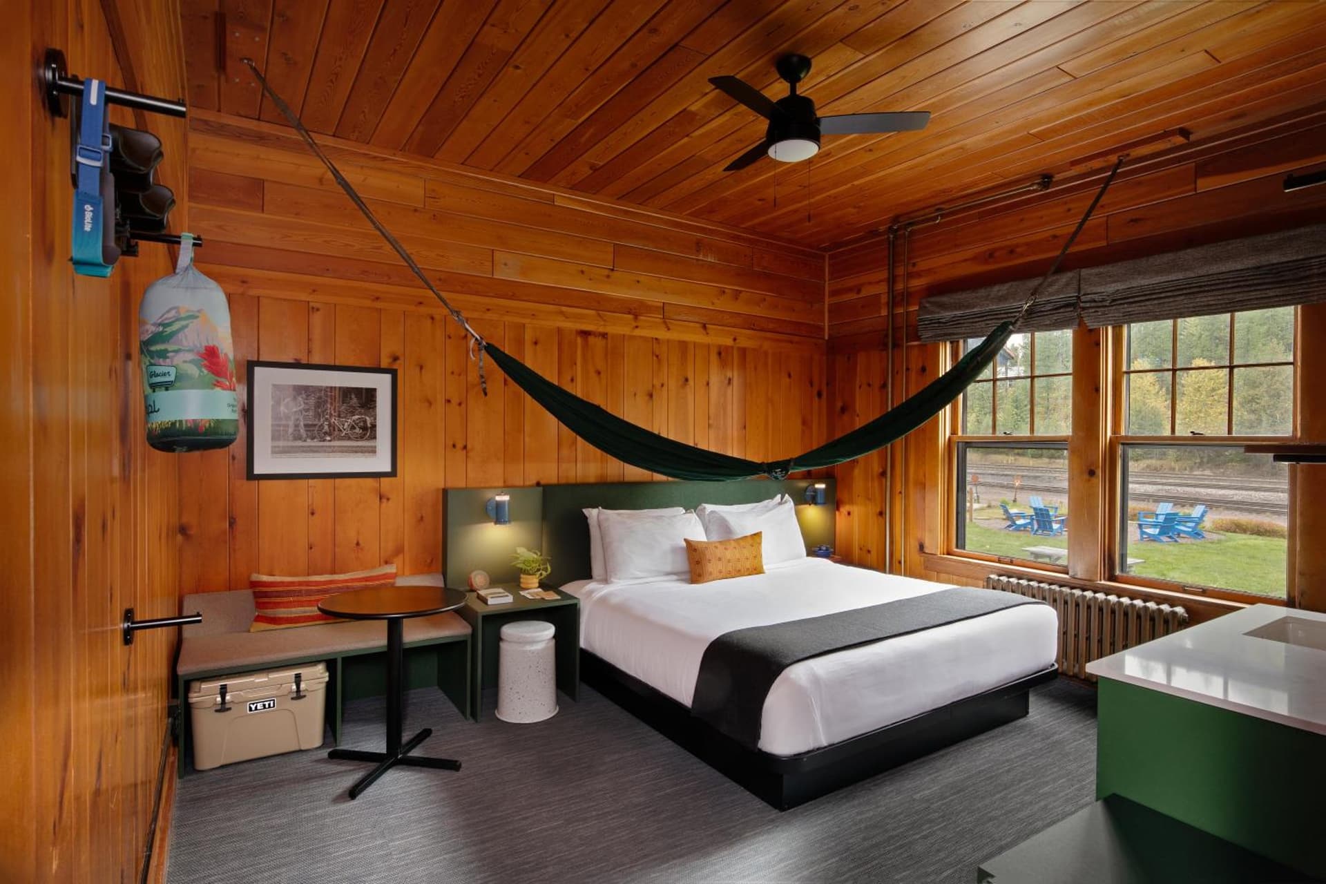 LOGE Glacier interior in Essex, MT — gallery photo 2
