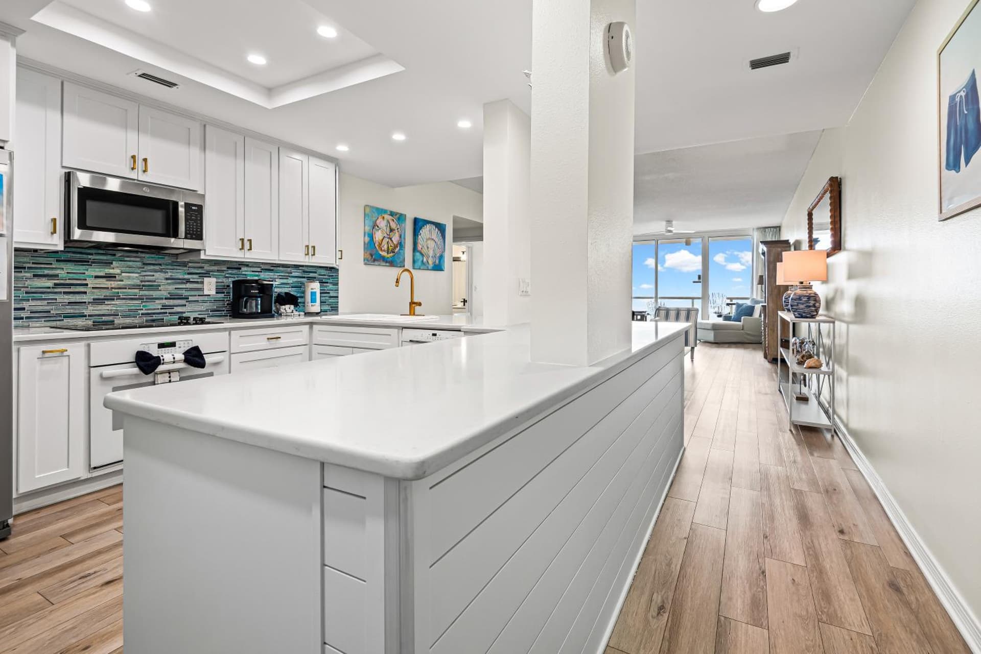 Modern Gulf Front Condo, Pool, 2 Hot Tubs, Platinum Beach Service, Endless Views interior in Navarre, FL — gallery photo 2