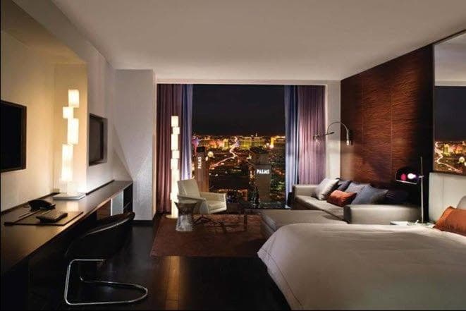 Palms Place Studio with Balcony & Strip View property views in Las Vegas, NV — gallery photo 3