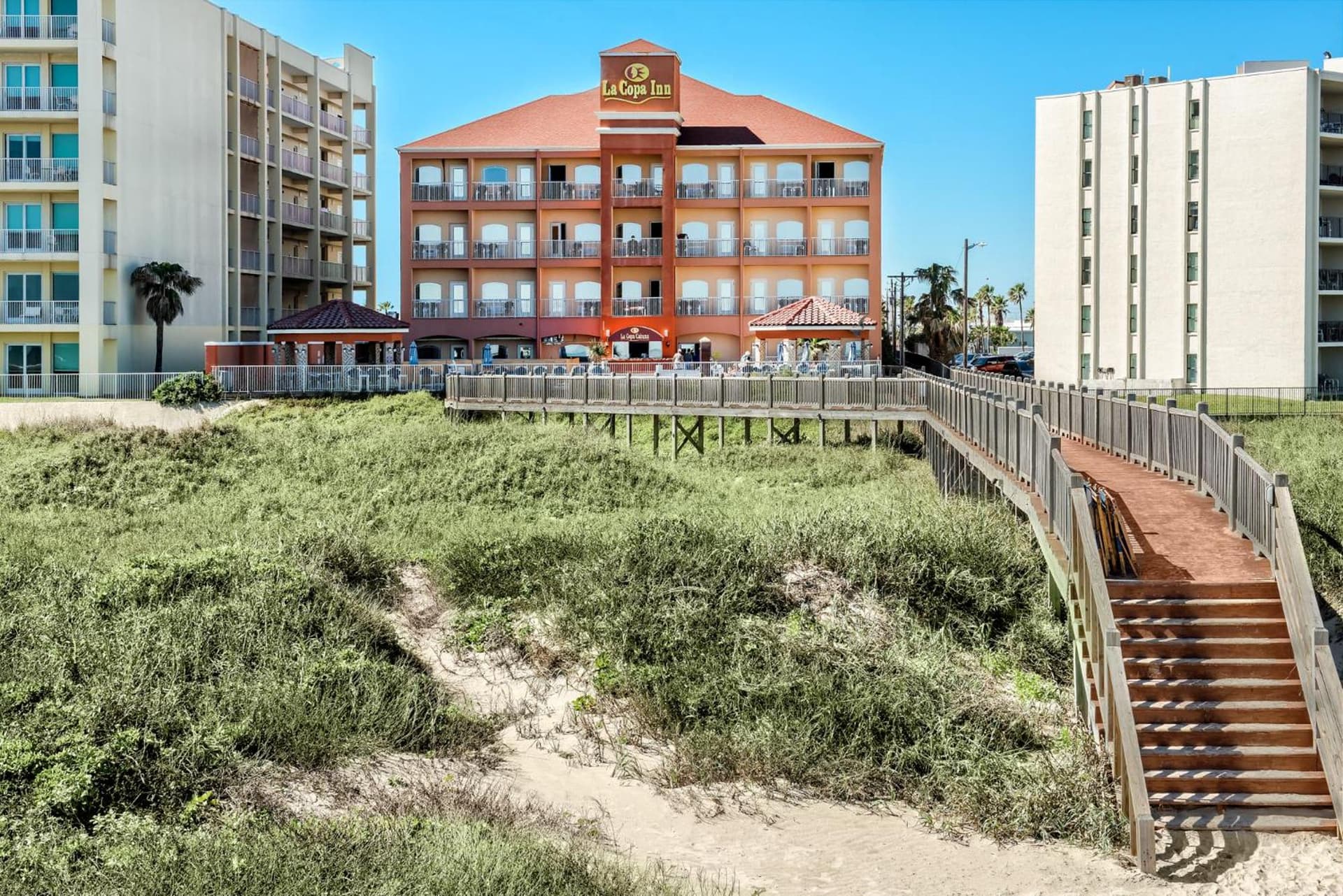 La Copa Inn Beach Hotel exterior or lobby in South Padre Island, TX — main listing photo