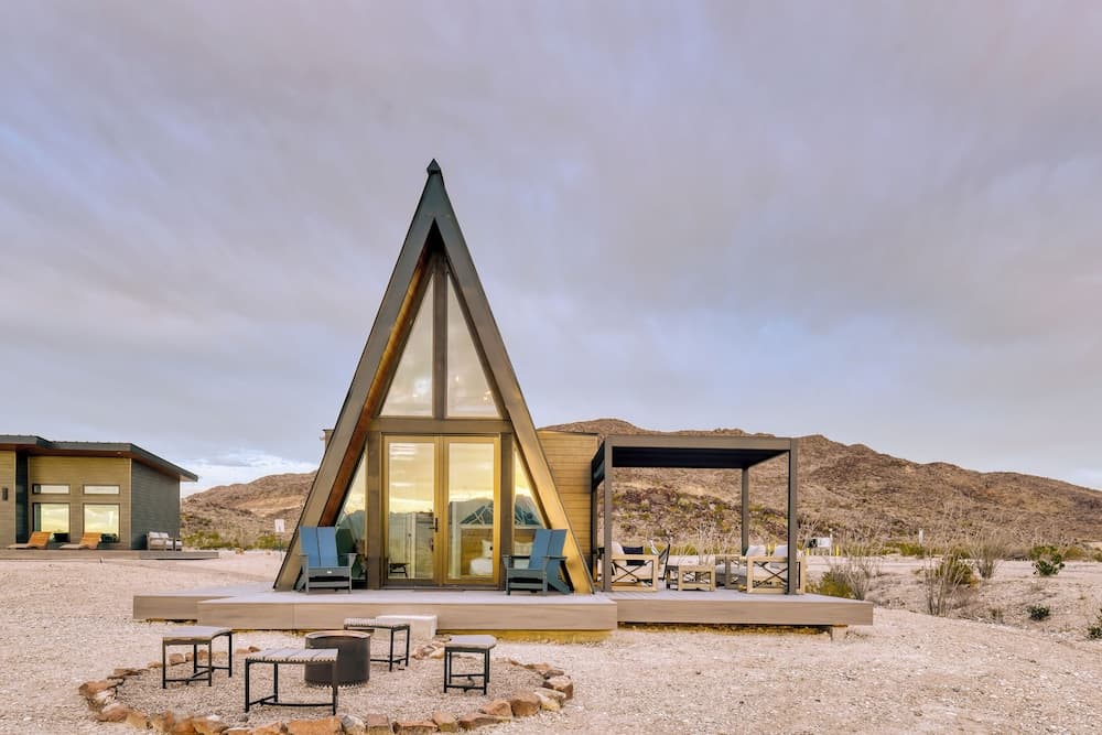 Stardust Big Bend Luxury A-Frames property views in Terlingua, TX — gallery photo 3