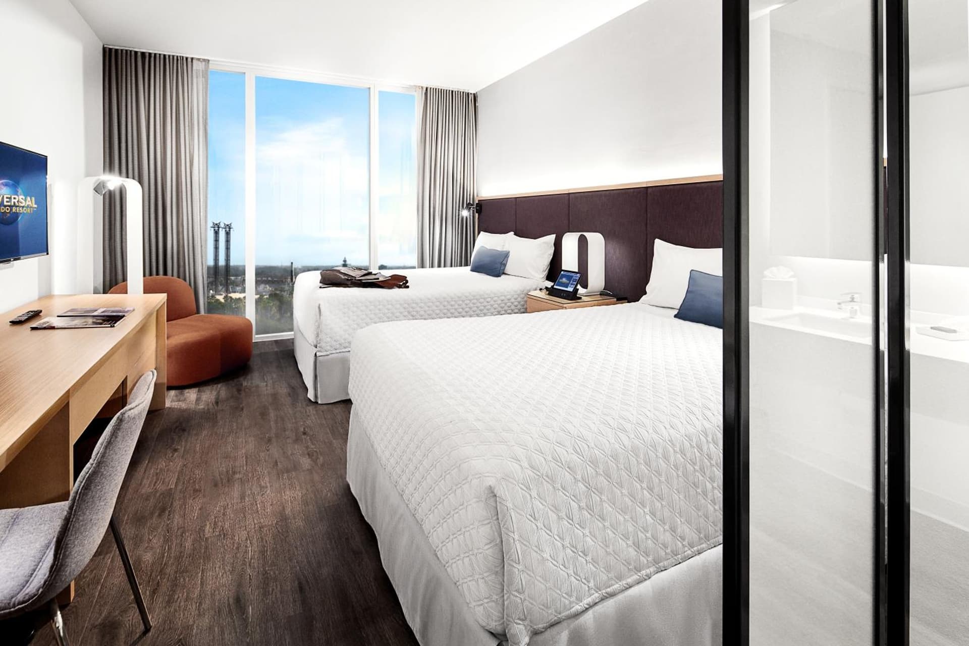 Hearing Accessible Standard 2 Queen Room (Includes Early Park Admission*) at Universal's Aventura Hotel in Orlando, FL