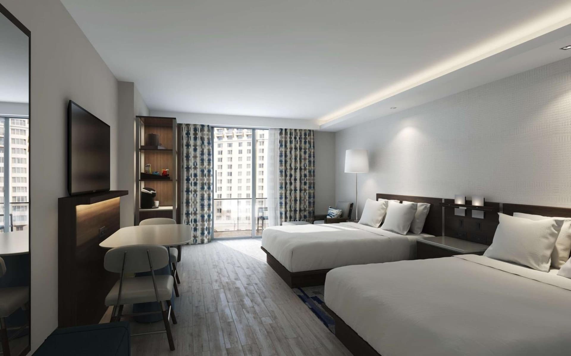 Queen Room with Two Queen Beds and Balcony at Hyatt Centric Brickell Miami in Miami, FL