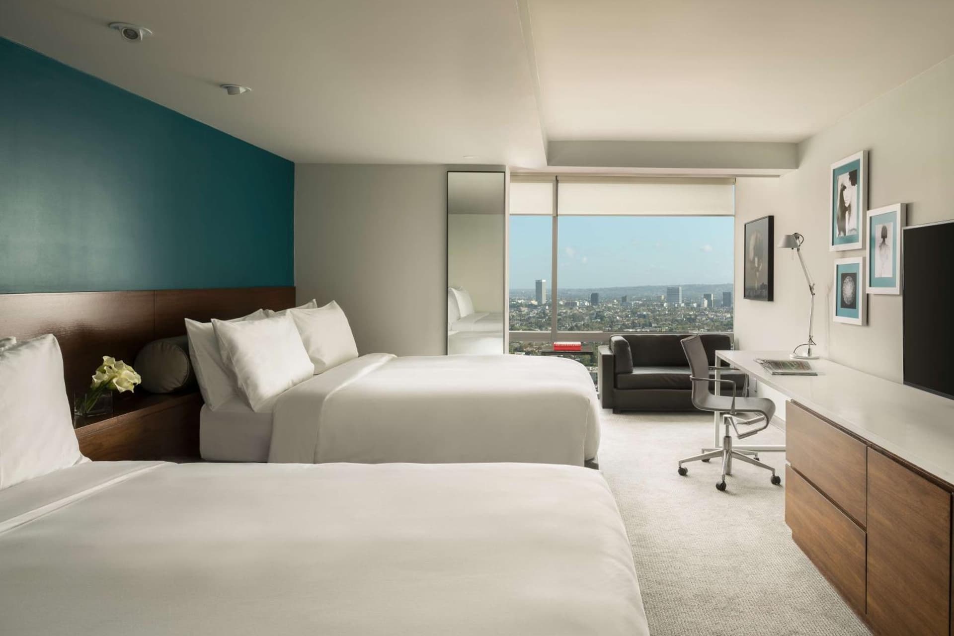 Queen Room with Two Queen Beds and Street View at Andaz West Hollywood, By Hyatt in Los Angeles, CA