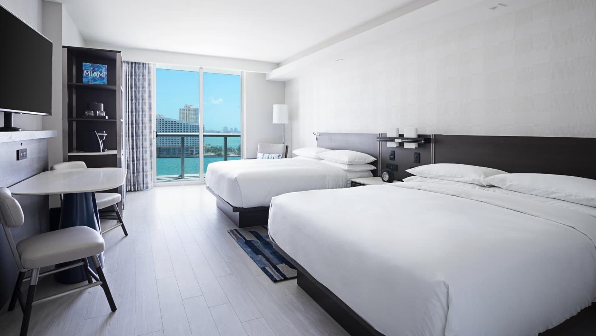 Queen Room with Two Queen Beds, Balcony and Bay View at Hyatt Centric Brickell Miami in Miami, FL