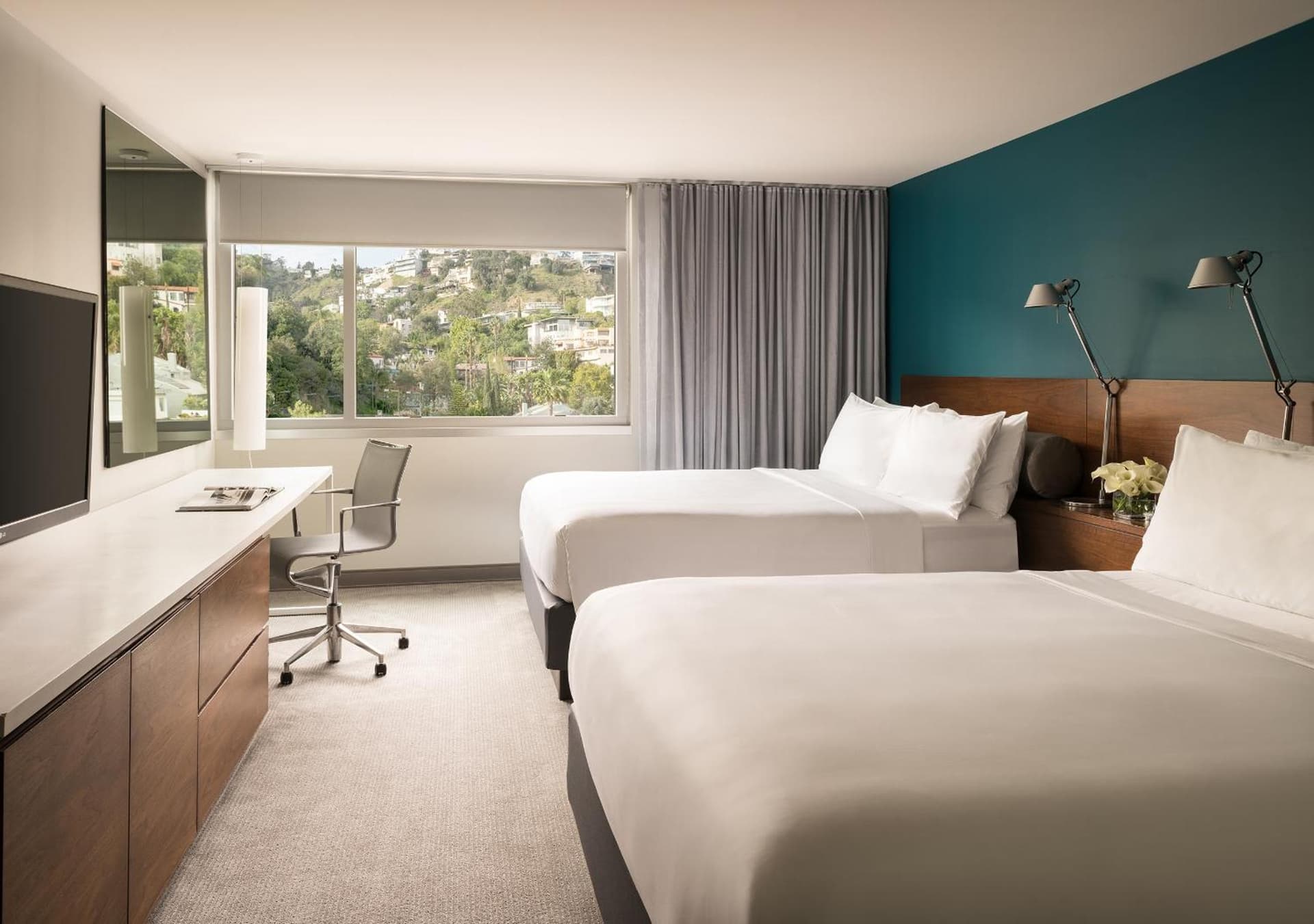 Queen Room with Two Queen Beds at Andaz West Hollywood, By Hyatt in Los Angeles, CA
