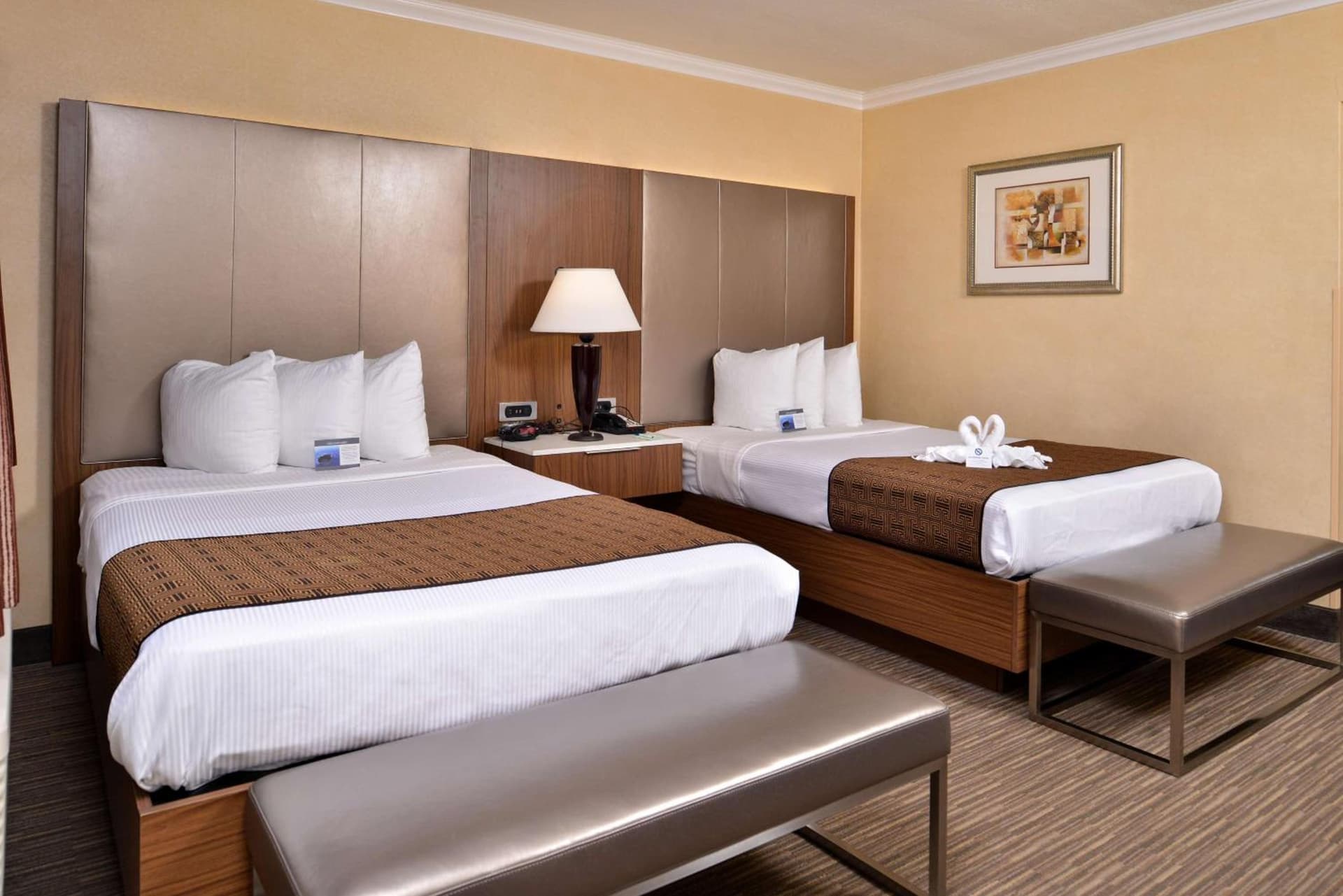 Room with Two Double Beds - Non-Smoking at Best Western Hollywood Plaza Hotel - Walk of Fame Film City LA in Los Angeles, CA