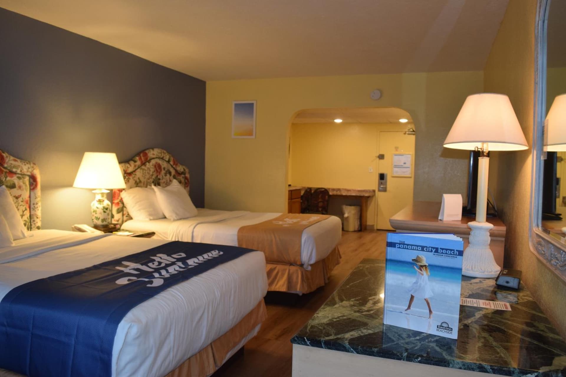 Queen Studio with Two Queen Beds and Beach View - Non-Smoking at Days Inn by Wyndham Panama City Beach Beachfront Resort in Panama City Beach, FL