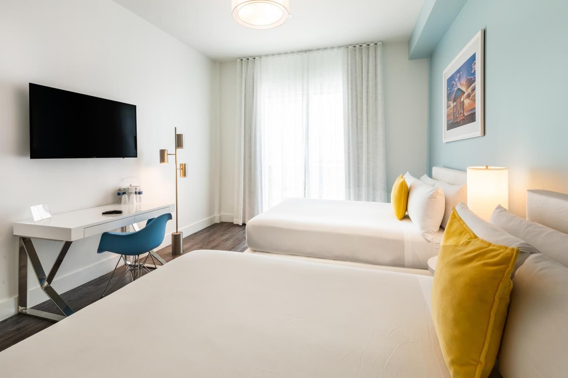 Deluxe Villa Room with Two Queen Beds at President Hotel in Miami Beach, FL