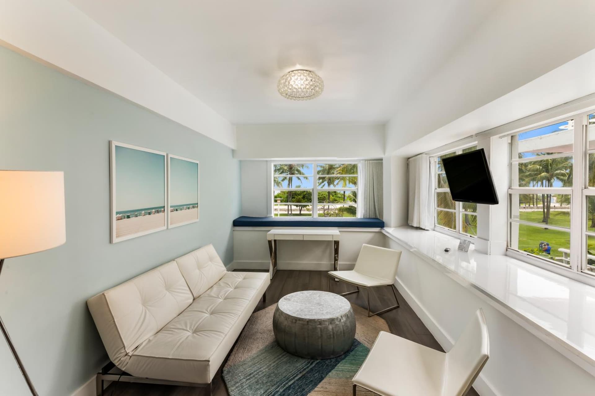 Ocean Corner Suite with King Bed at Penguin Hotel in Miami Beach, FL