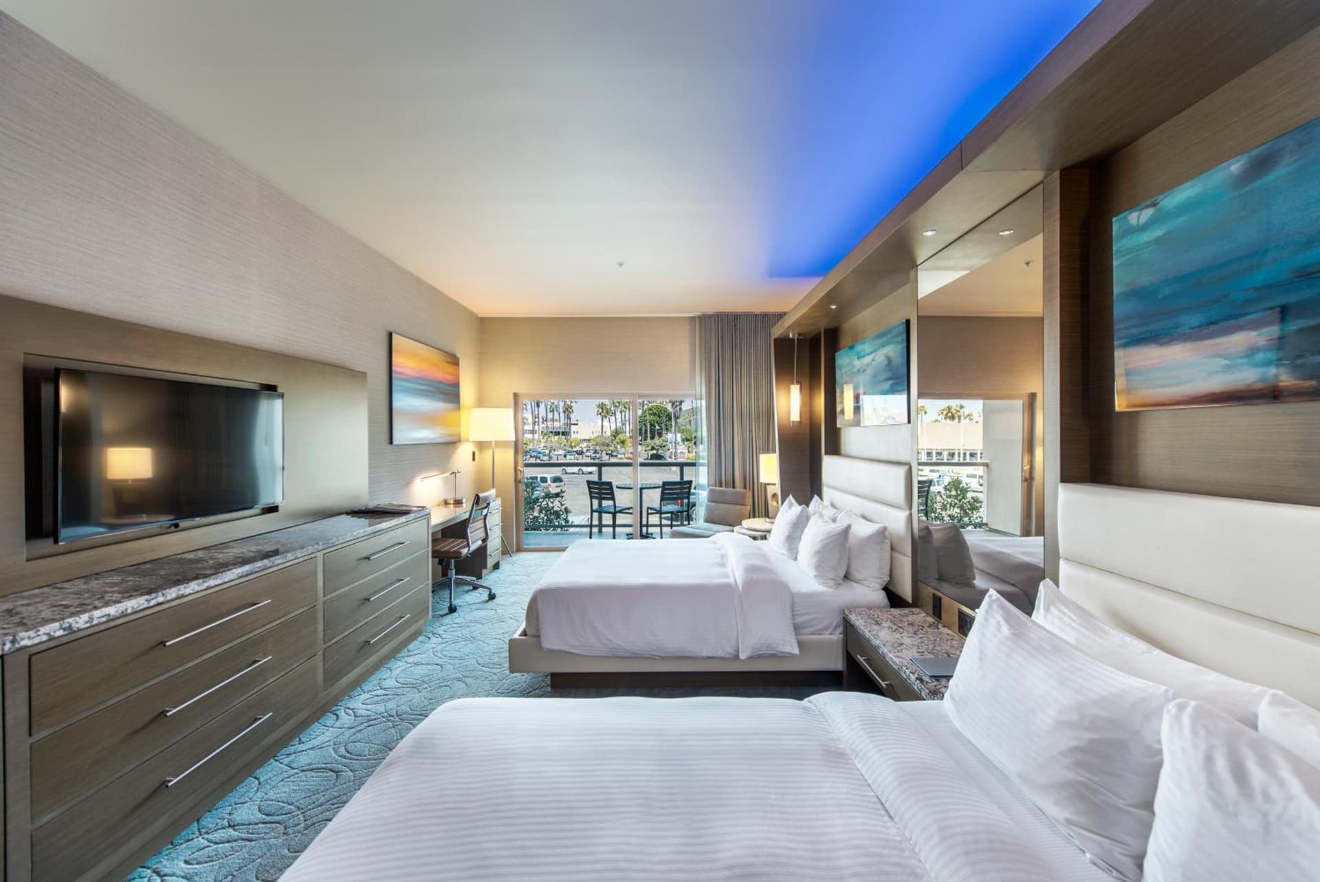Deluxe Double Queen Room with Balcony View at Shade Hotel Redondo Beach in Redondo Beach, CA