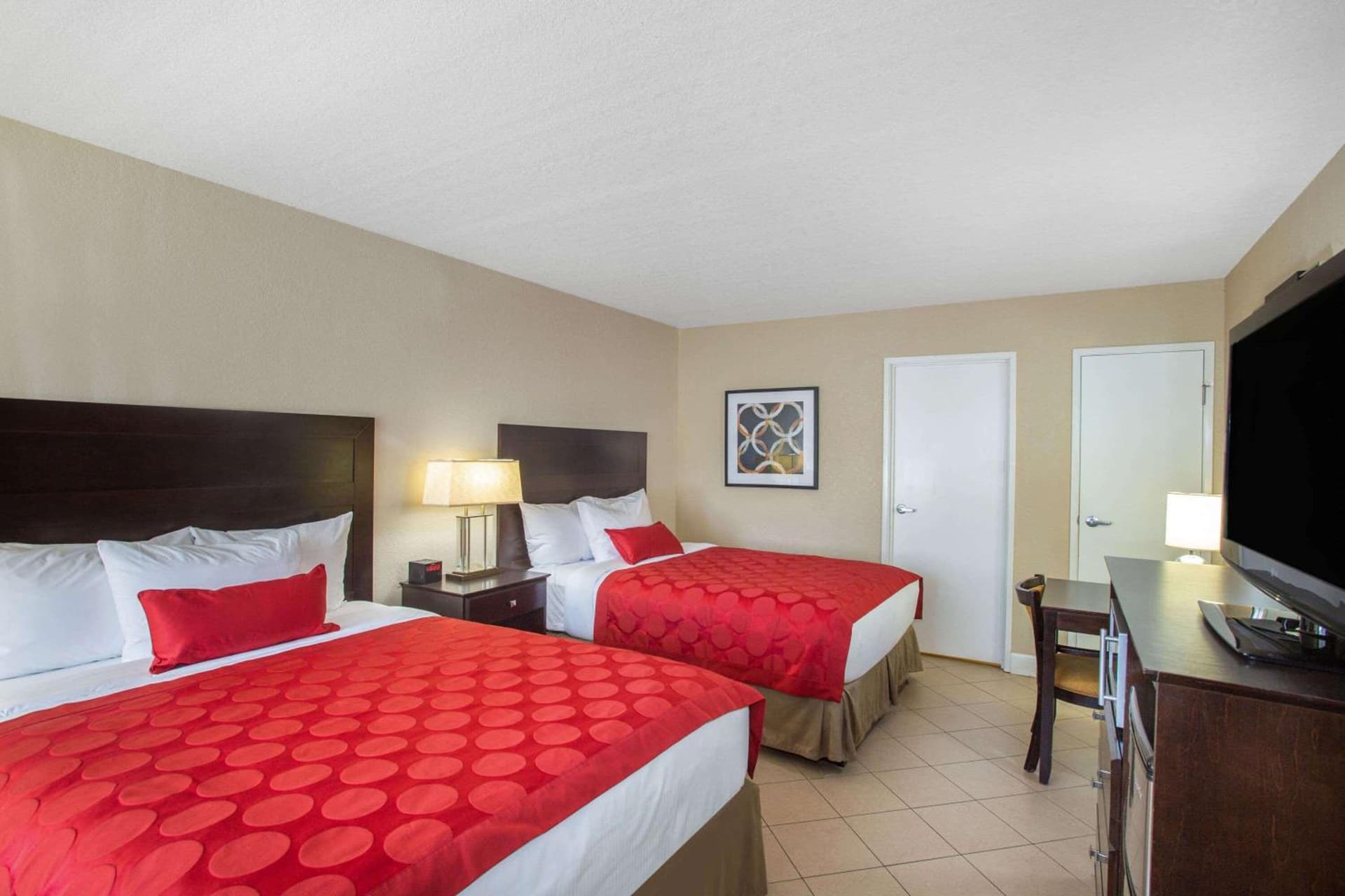 Interior Queen Room with Two Queen Beds - Non-Smoking  at Ramada by Wyndham Venice Hotel Venezia in Venice, FL