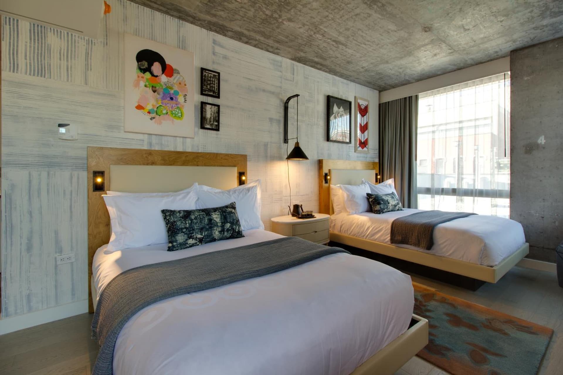 Double Room with Two Double Beds and Bridge View at Hotel 50 Bowery, part of JdV by Hyatt in New York, NY