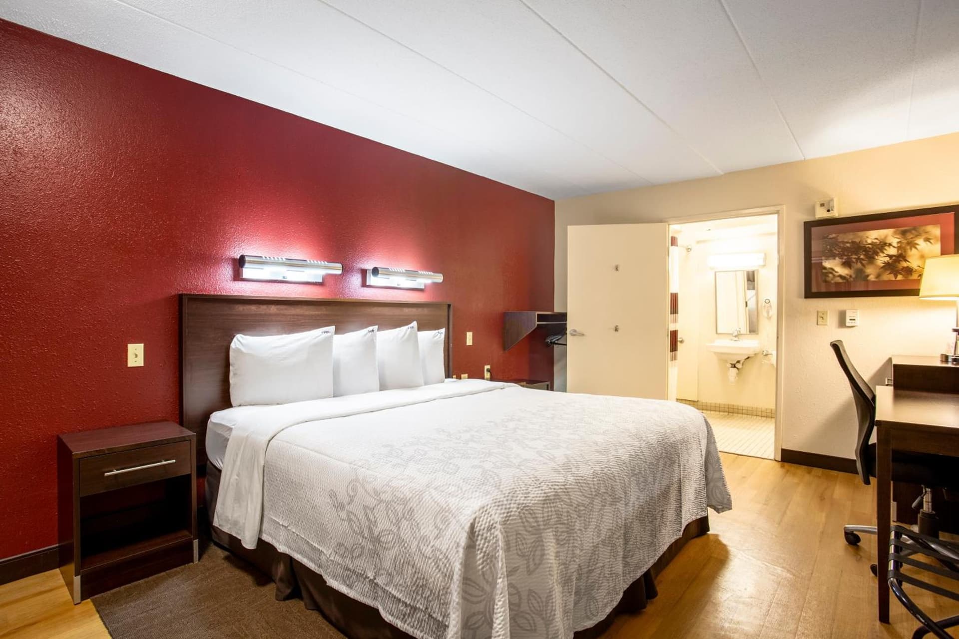 Deluxe King Room Disability Access Smoke Free at Red Roof Inn PLUS+ Atlanta - Buckhead in Atlanta, GA