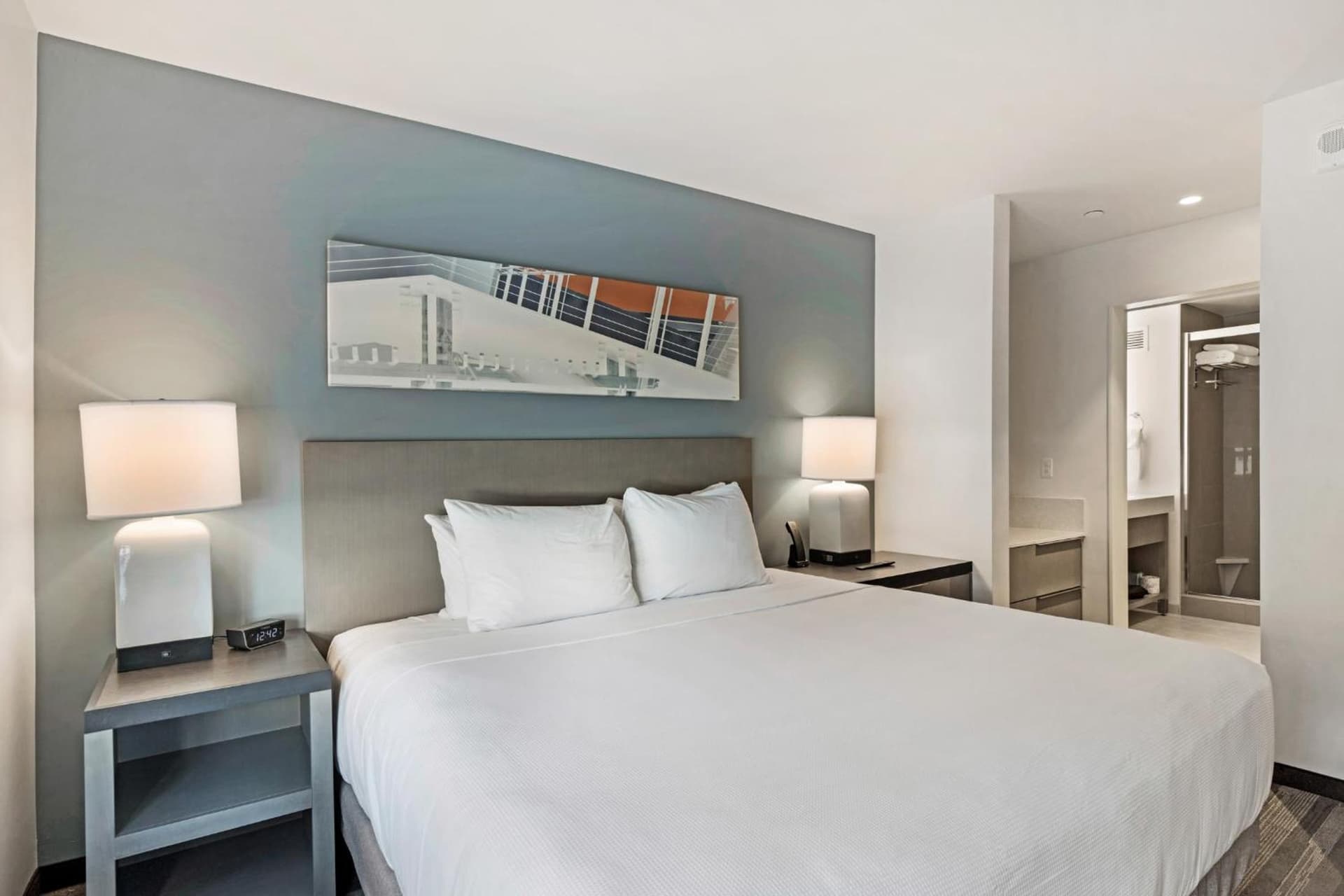 One-Bedroom King Suite with Sofa Bed and Kitchen at Hyatt House LA - University Medical Center in Los Angeles, CA