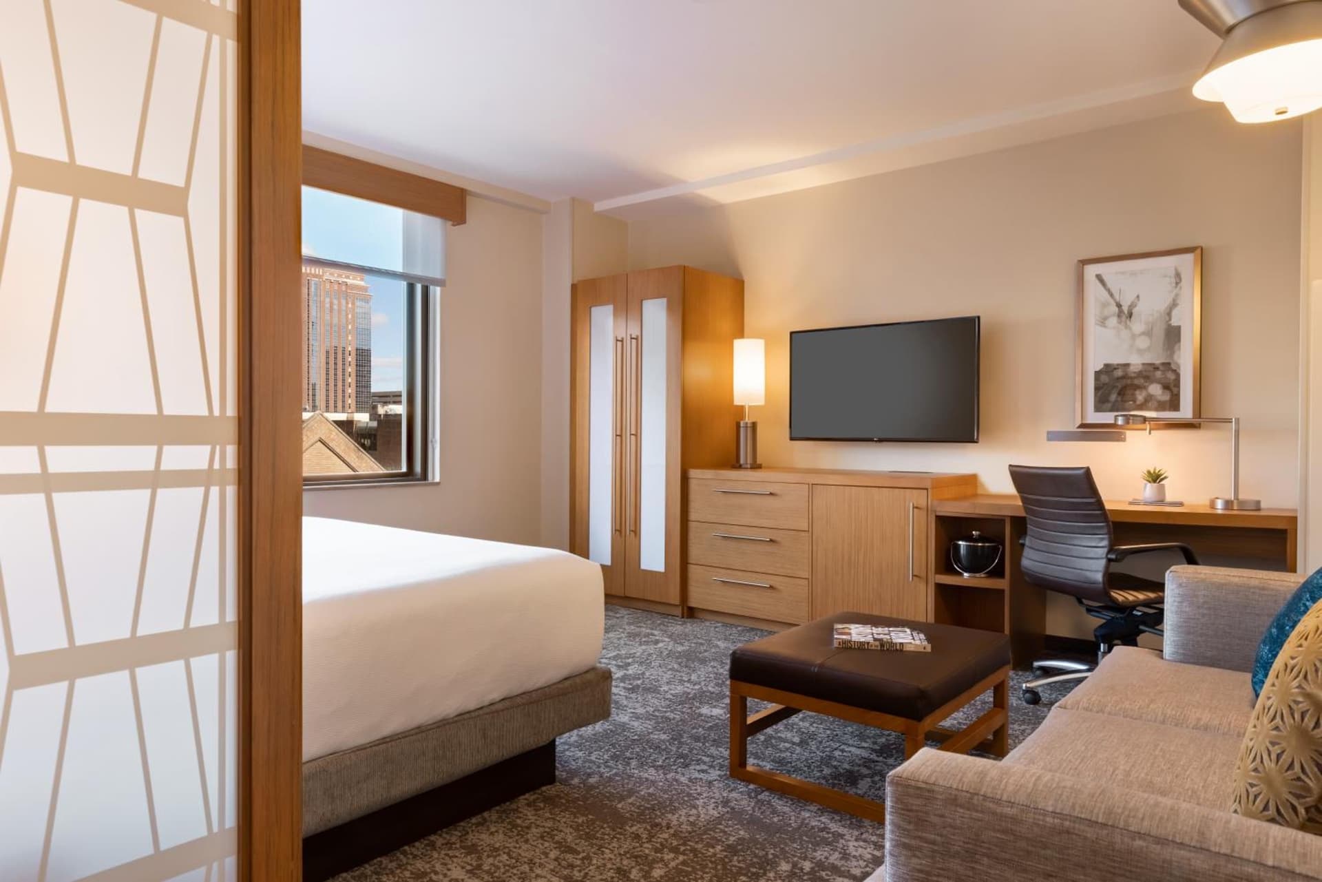 King Room with Sofa Bed and City View at Hyatt Place Houston Downtown in Houston, TX