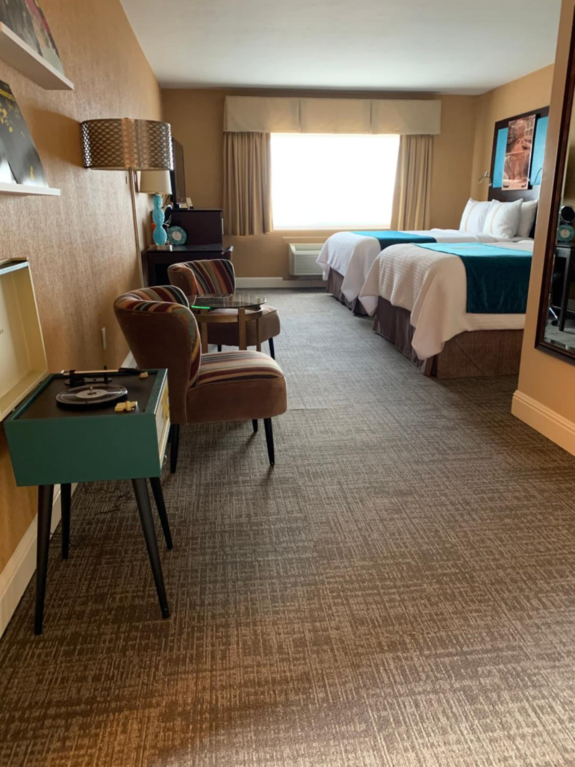 Deluxe Queen Room with Two Queen Beds at The Dylan Hotel at SFO in Millbrae, CA