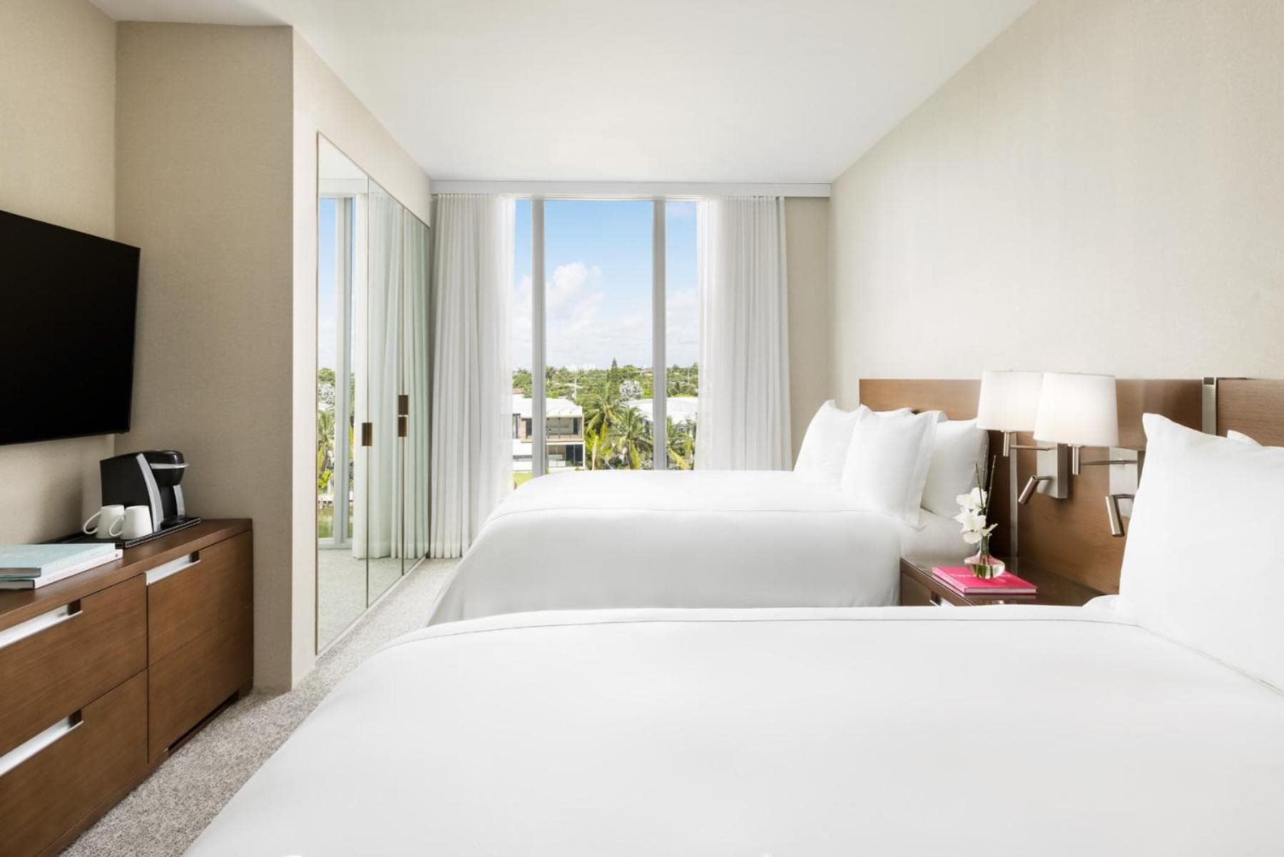 Deluxe Double Queen Room with Balcony at The Altair Bay Harbor Hotel in Miami Beach, FL