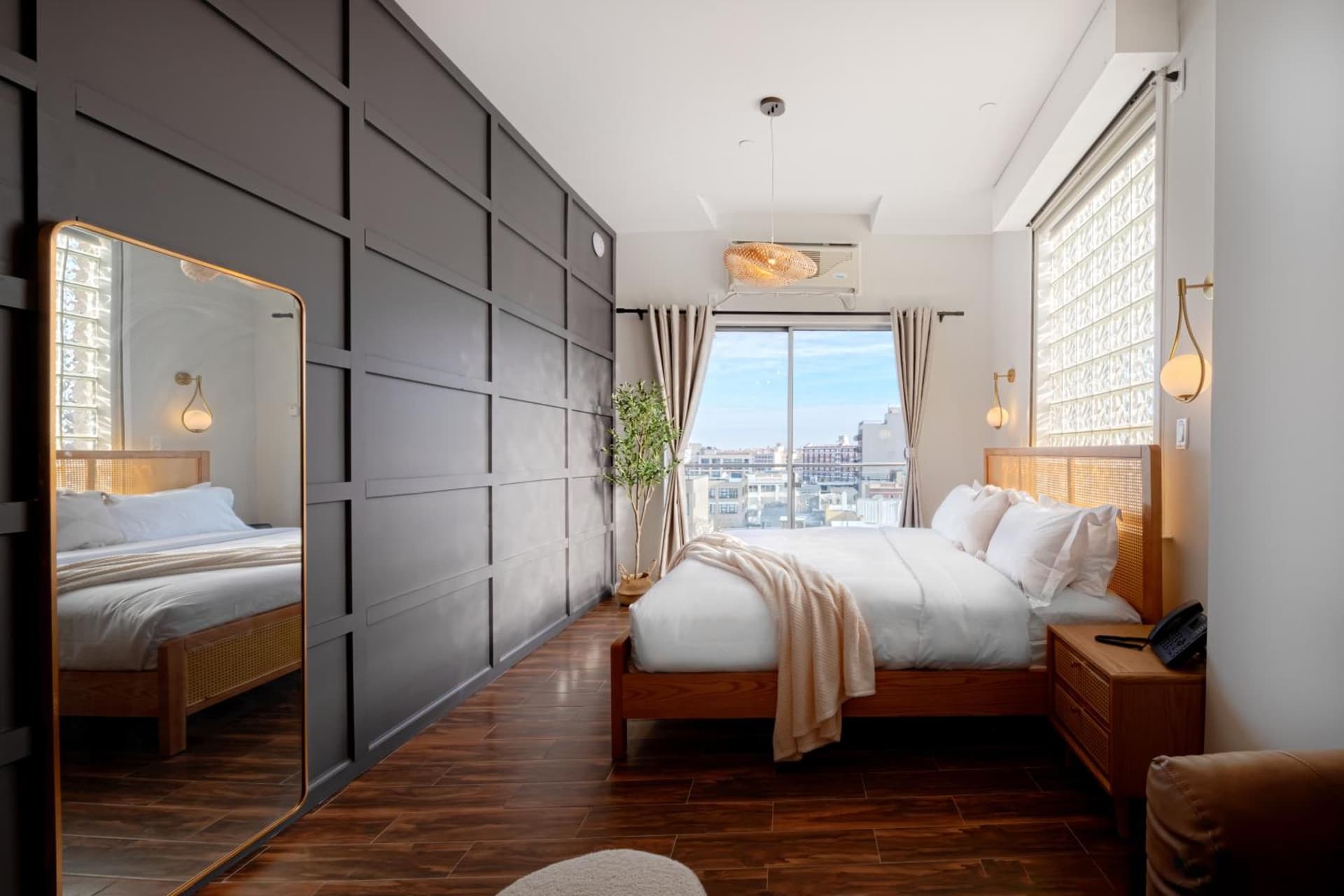 King Room with Balcony at The Modernist Hotel in Long Island City, NY