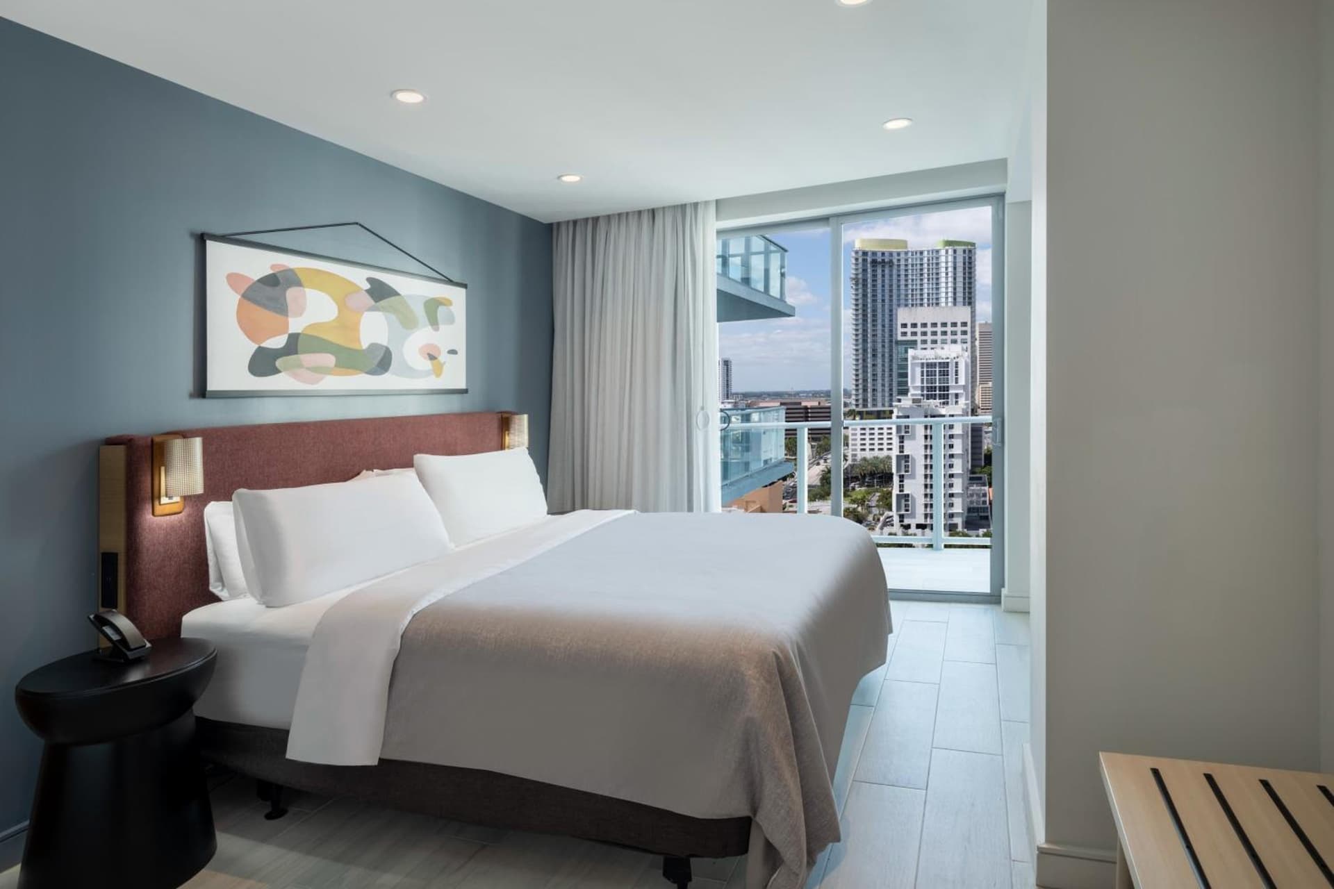 One-Bedroom King Suite with Balcony at Atwell Suites Miami Brickell by IHG in Miami, FL
