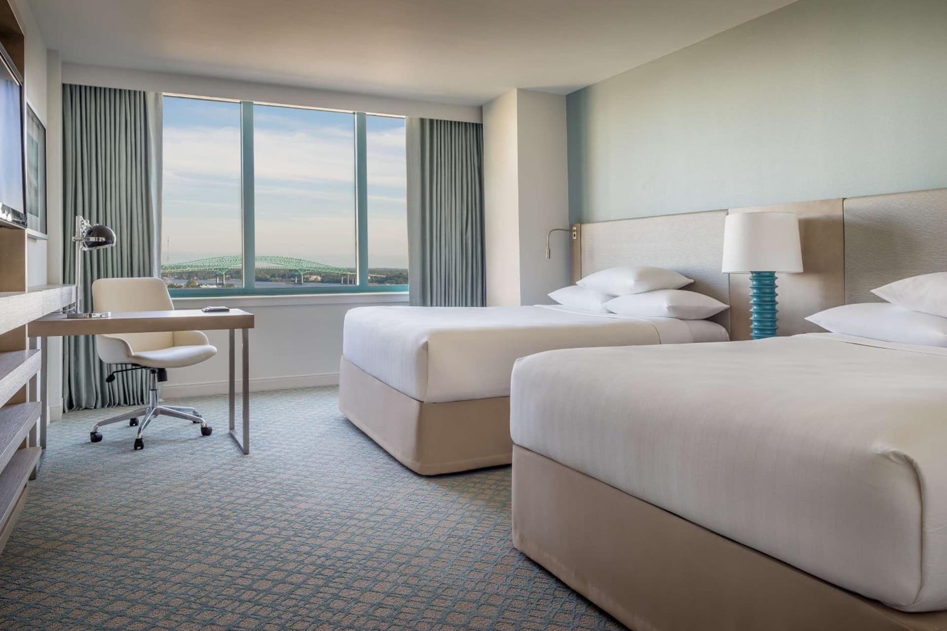 Queen Room with Two Queen Beds and River View at Hyatt Regency Jacksonville Riverfront in Jacksonville, FL
