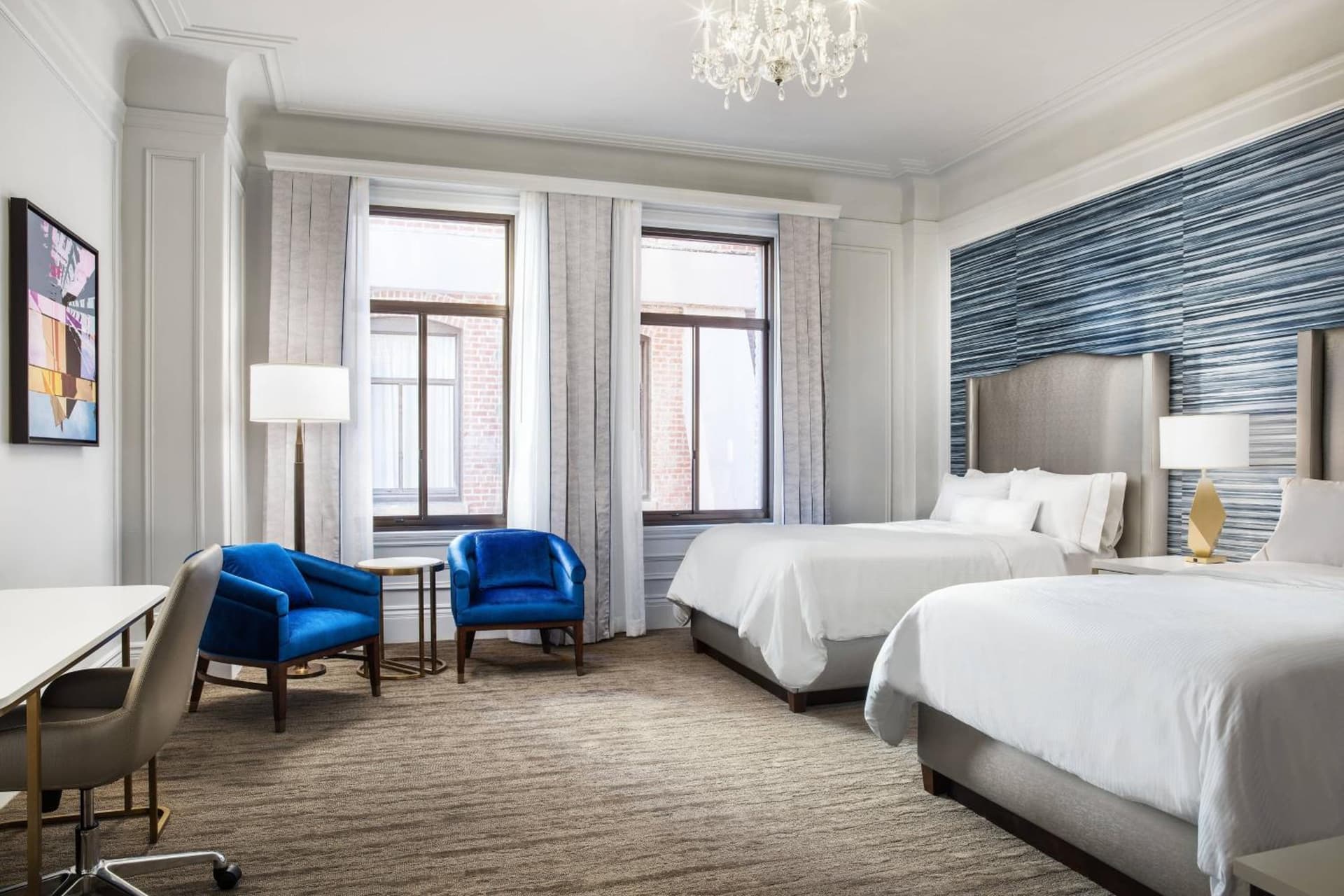 Traditional Double Room with Two Double Beds and Adapted Tub - Mobility and Hearing Accessible at The Westin St. Francis San Francisco on Union Square in San Francisco, CA