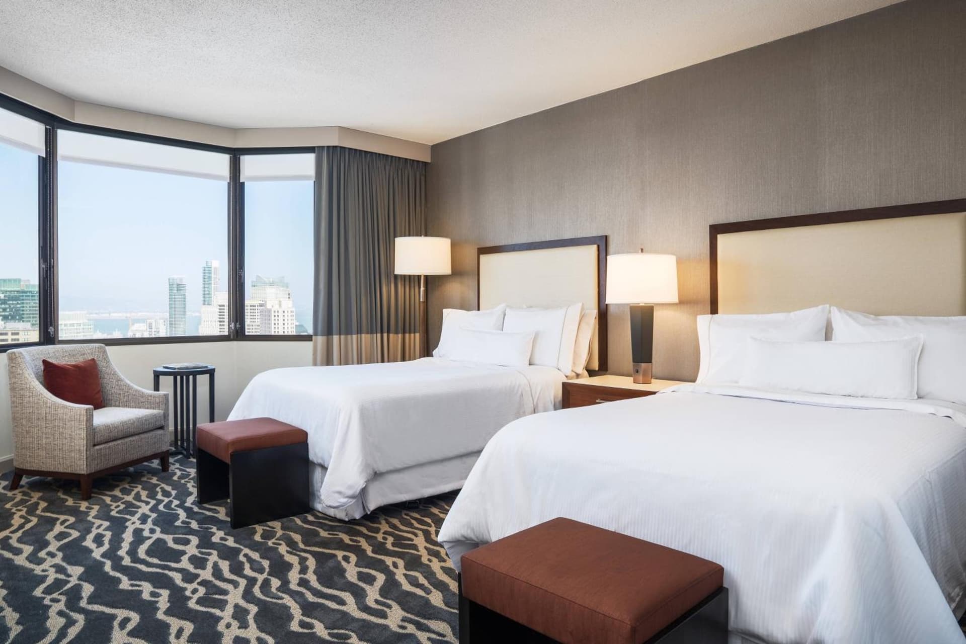 Grand Deluxe, Guest room, 2 Double, City view, Tower at The Westin St. Francis San Francisco on Union Square in San Francisco, CA