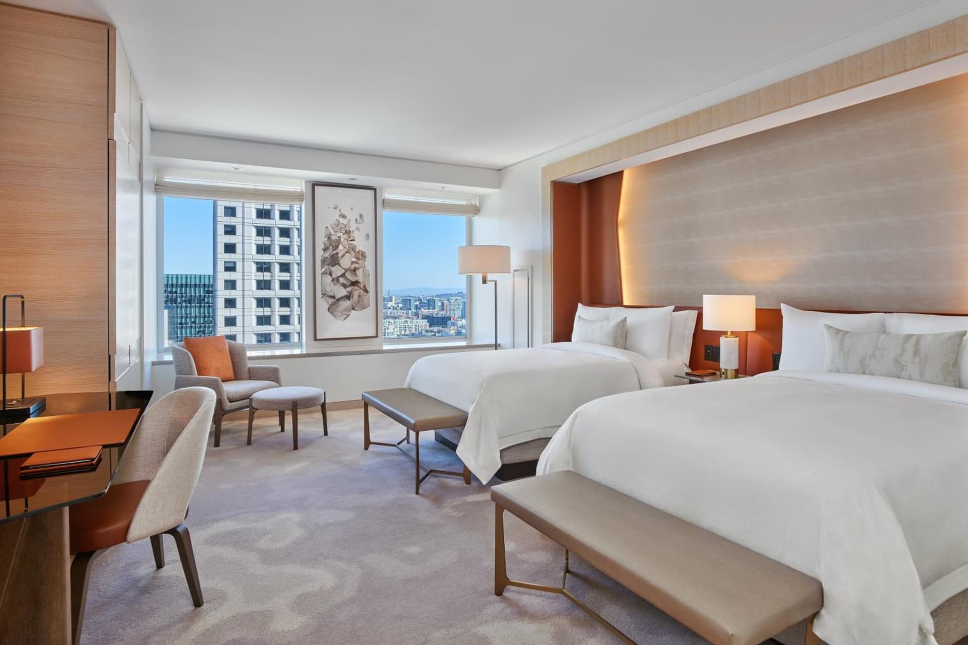 Grand Deluxe Room, Guest room, 2 Double at The St. Regis San Francisco in San Francisco, CA