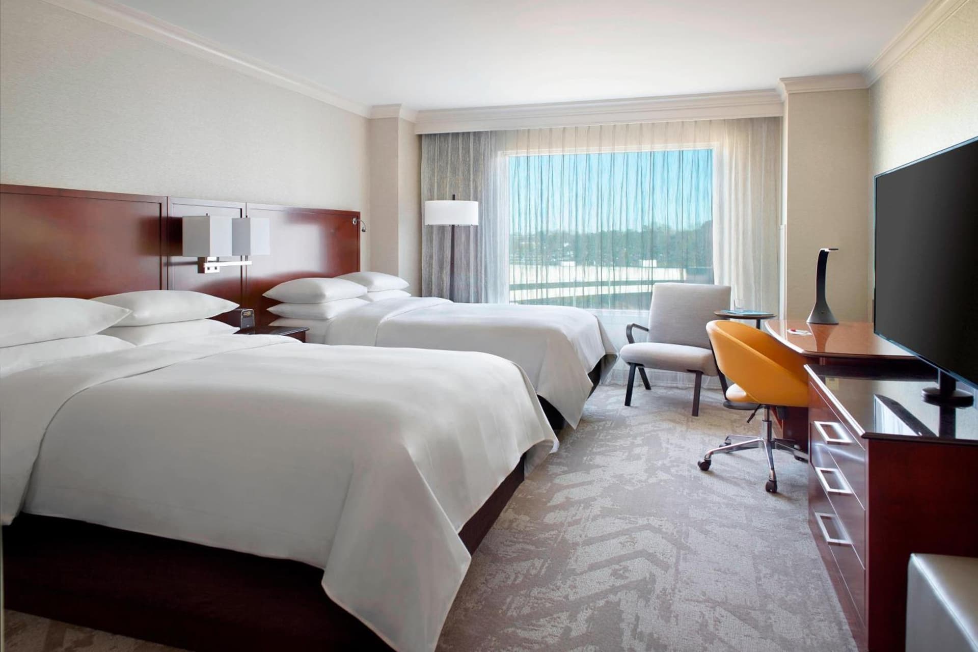 Guest Room with Two Double Beds at Atlanta Airport Marriott Gateway in Atlanta, GA