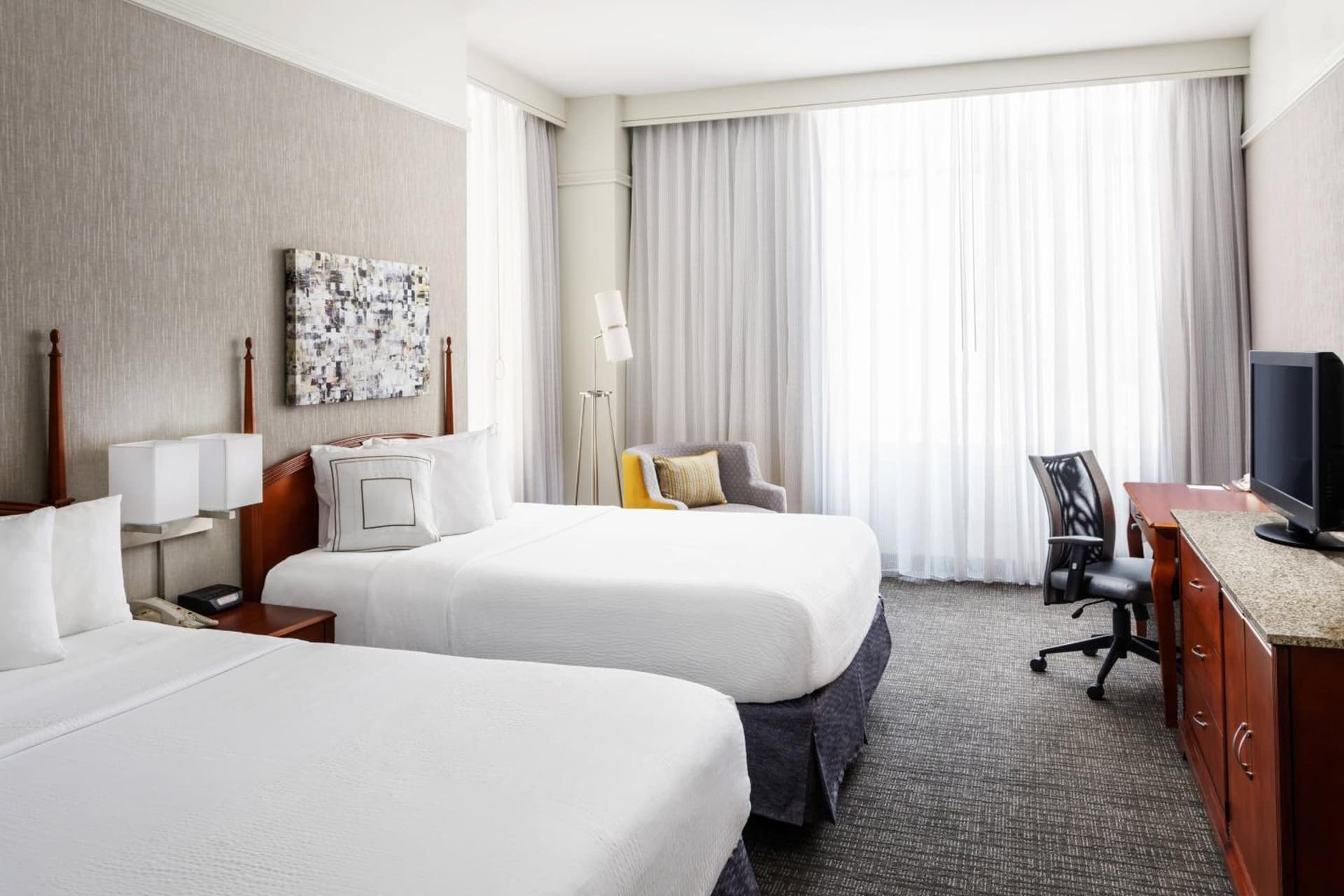 Double Room with Two Double Beds at Courtyard Houston Downtown Convention Center in Houston, TX