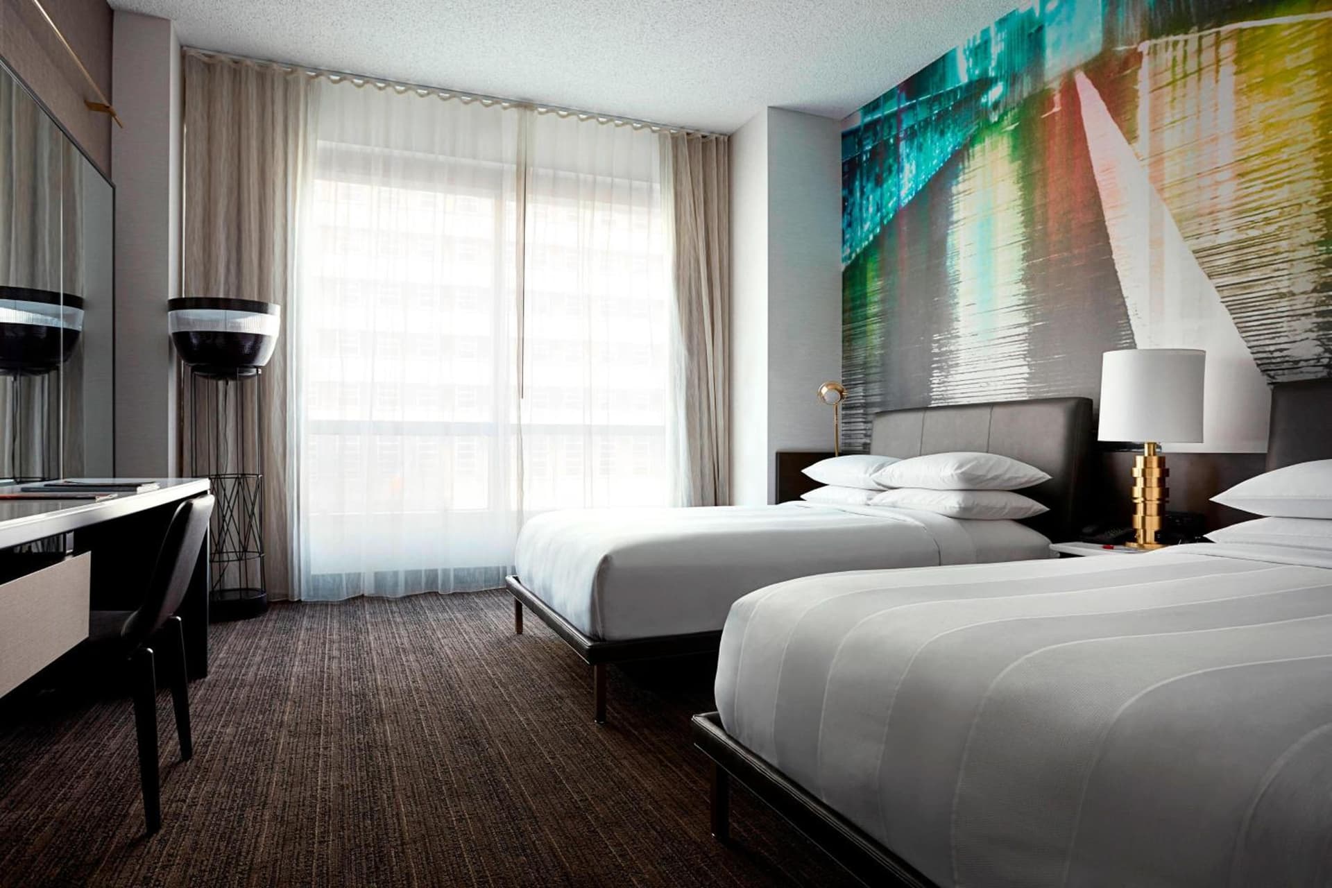 Double Room with Two Double Beds - Hearing Accessible  at New York Marriott at the Brooklyn Bridge in Brooklyn, NY