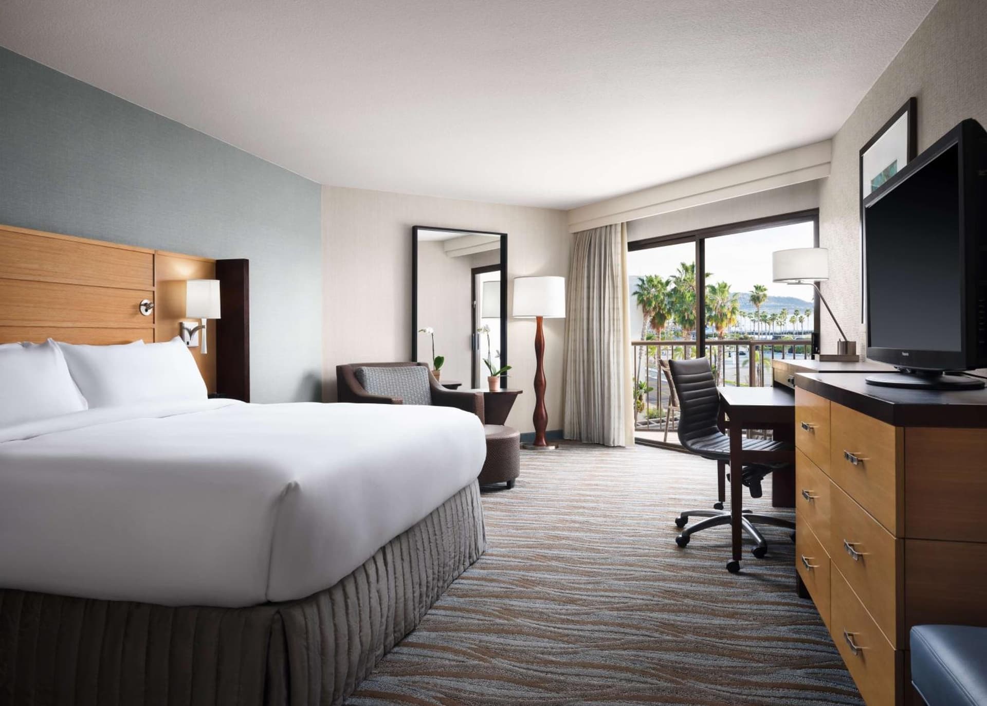 King Room with Partial Ocean View at Sonesta Redondo Beach and Marina in Redondo Beach, CA